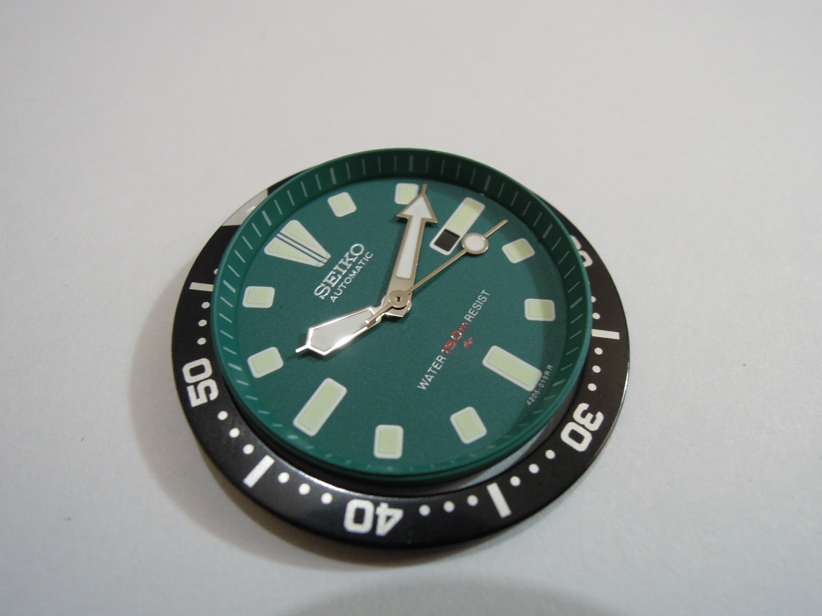 NEW GREEN DIAL,HANDS, BLACK BEZEL INSERT MEDIUM DIVERS 4205-0150/0156 WATCH