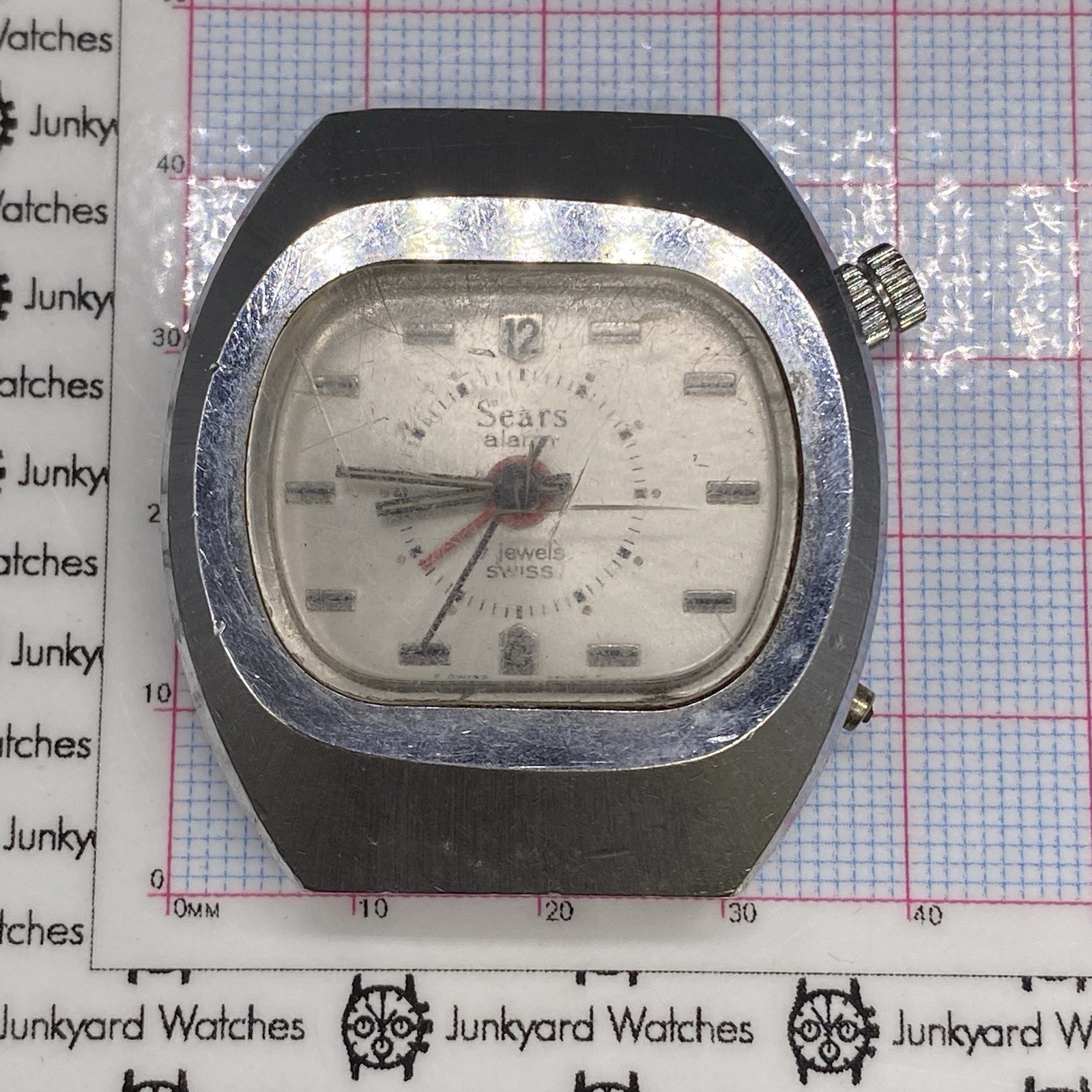 Sears Sicura Sa Alarm Watch Repair Parts Spares Seven Jewels Swiss Ronda 1243-21