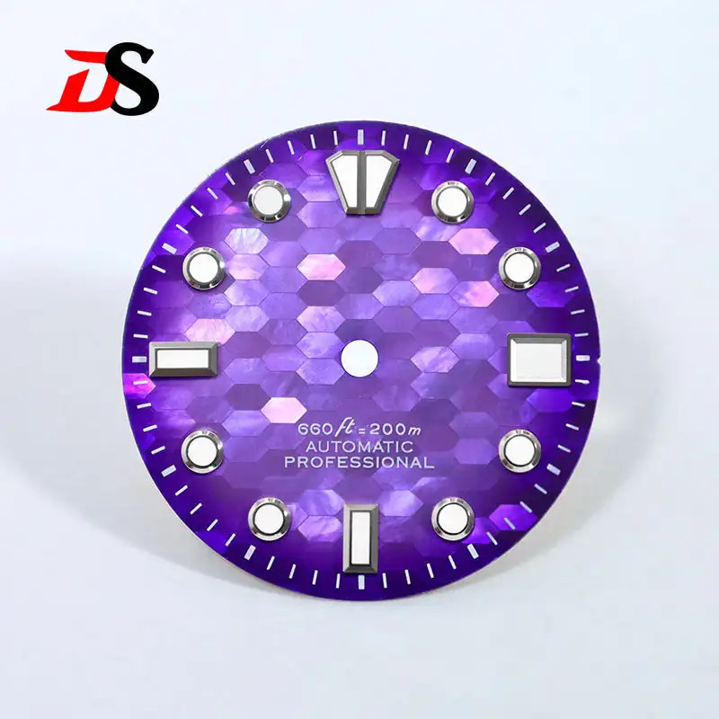 28.5mm Dial Mother of Pearl BGW9 C3 Lume Mosaic Texture for NH35 Movement