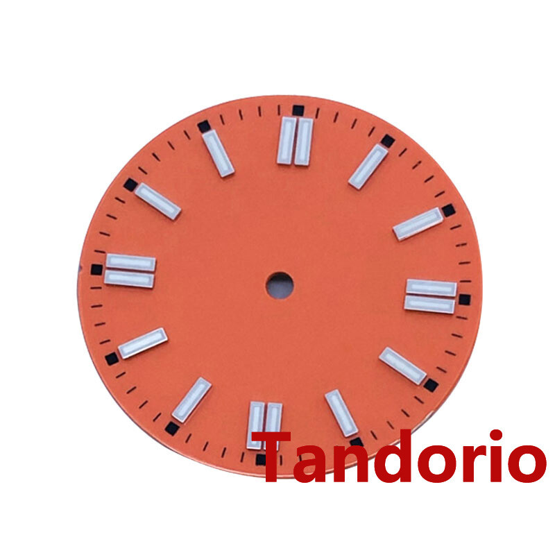 29mm black silver blue green orange yellow watch dial luminous fit NH35 NH36