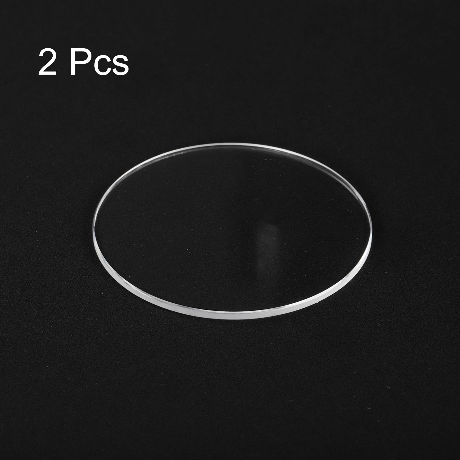 2pcs Watch Crystal Glass Lens 35.5mm x 1.0mm Beveled Edge Flat Glass Crystals