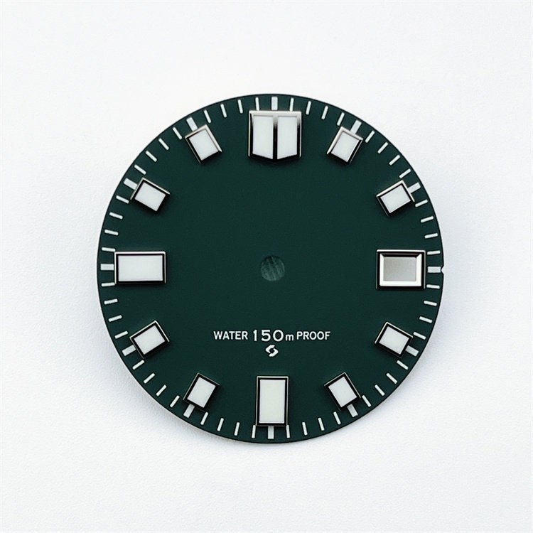28.5mm Green Luminous Watch Dial Date For NH35 NH36 Movement Watch accessories