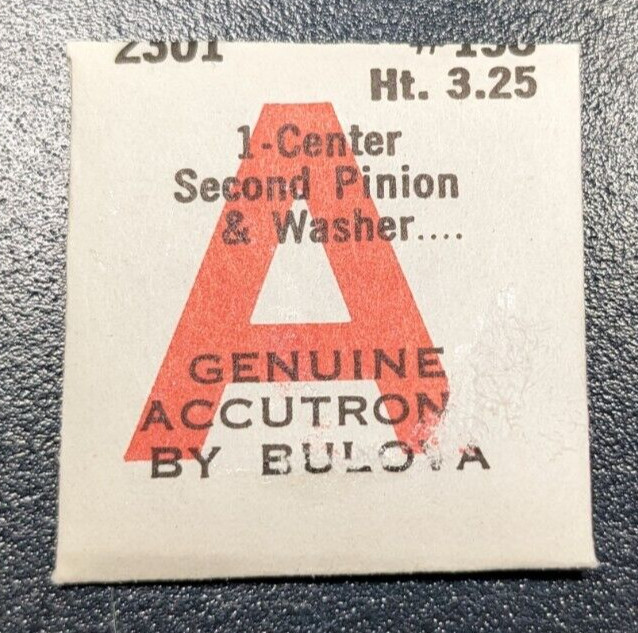 NOS Genuine Bulova Accutron 2301 Part #158 Ht. 3.25 – Center Second Pinion