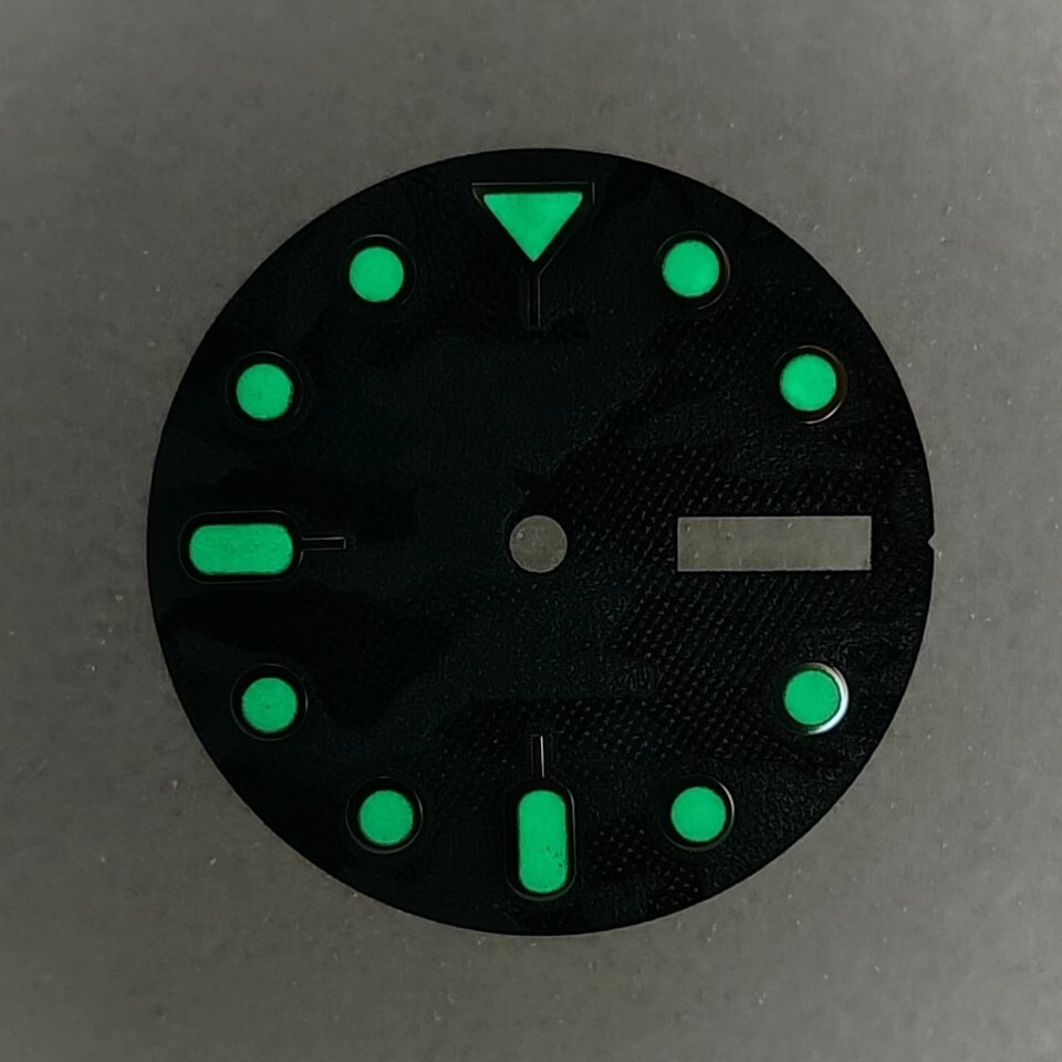 28.5mm NH36 Camouflage Dial Green Luminous for NH36/4R Movement Watch Accessorie