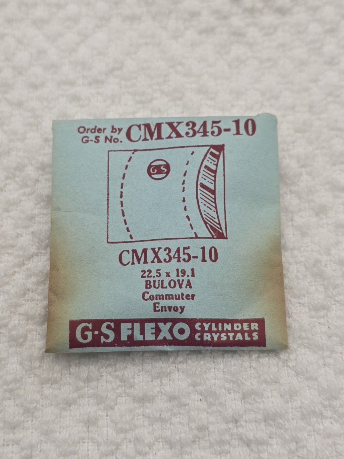G-S Watch Crystal CMX345-10 Replacement For Bulova Commuter Envoy 22.5X19.1