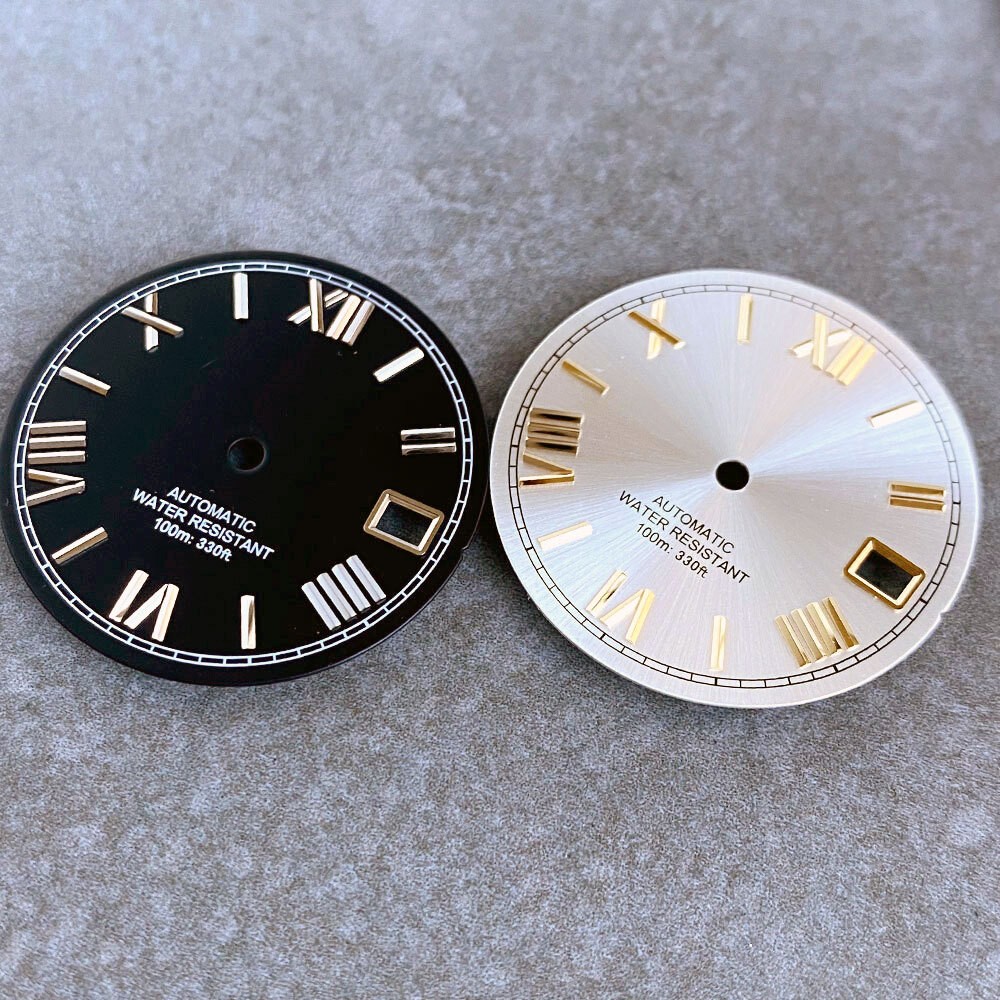 29mm Sunburst Roman Numerals Watch Dial+Hands for Nh35 Nh36 2813 ETA2824 PT5000