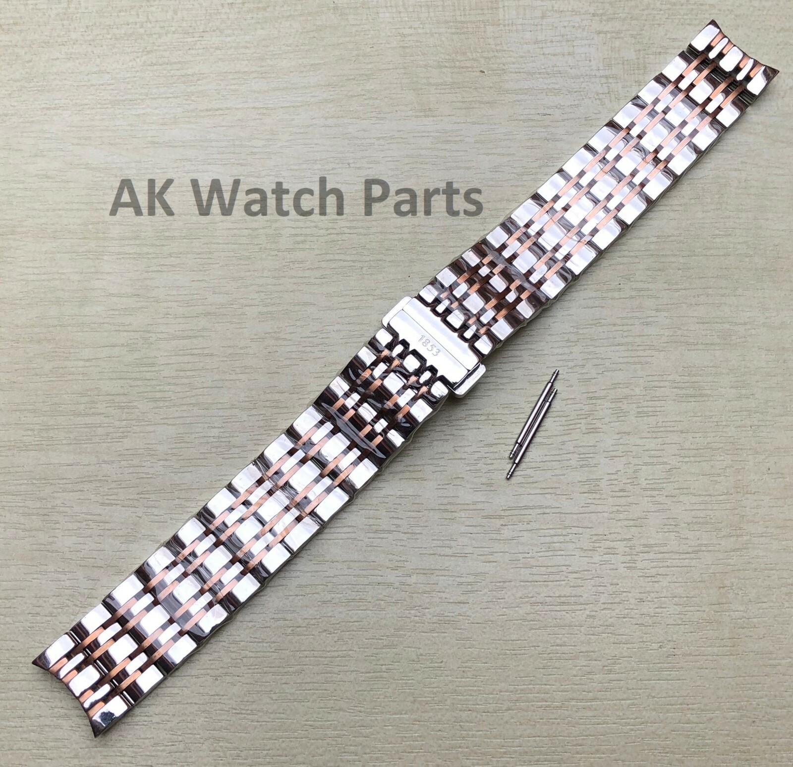 19mm TWO-TONE Strap Fits Tissot Carson T085407A T085410A Bracelet/Band Watch Spa