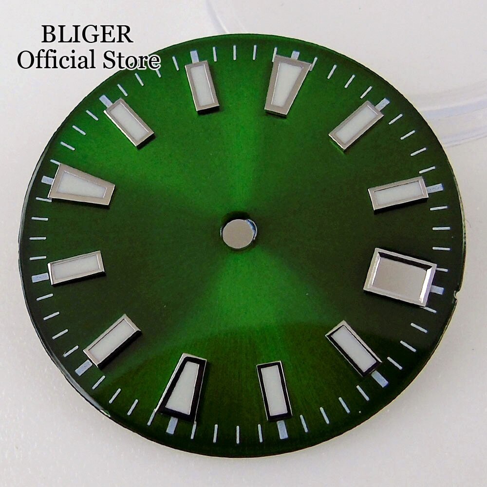 28.5MM Black Purple Blue Sunburst Watch Dial Fit NH35 NH36 Automatic Mens Watch