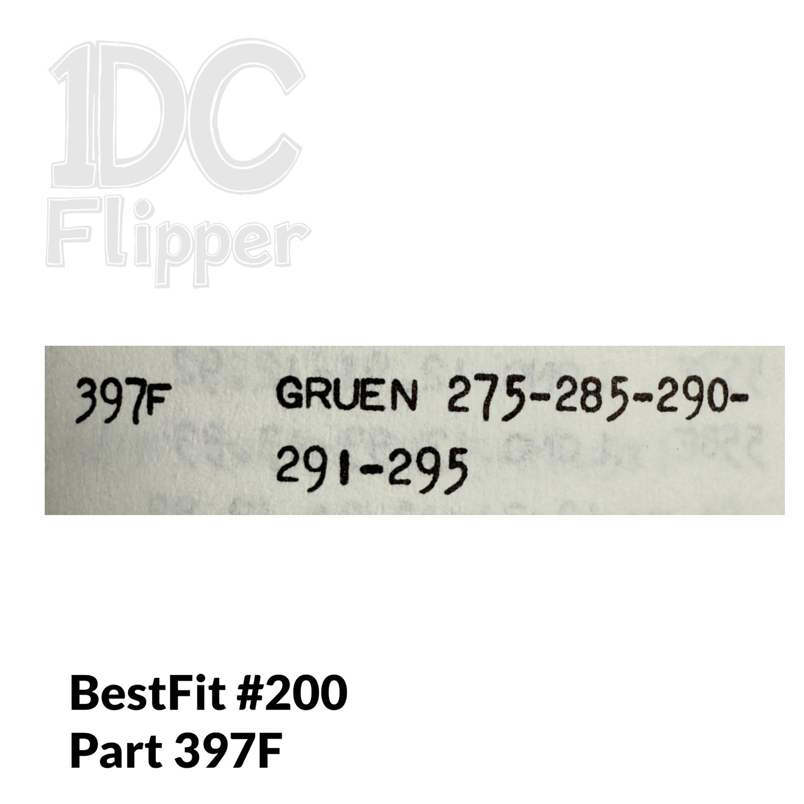 Gruen 275 WINDING STEM BestFit 200/397F, 0.90, 12.7mm Concord 335 Read List!