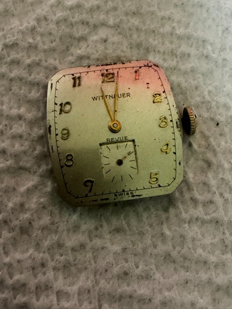 Watchmaker Estate Wittnauer cal.76 Revue Watch Movement With Dial