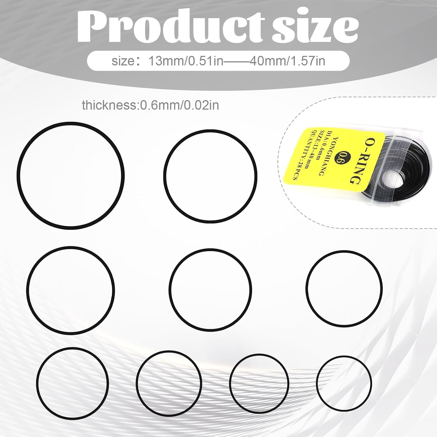 Durable 28 Pcs O Ring Gasket Set for Watch Repair – Waterproof and Easy Install