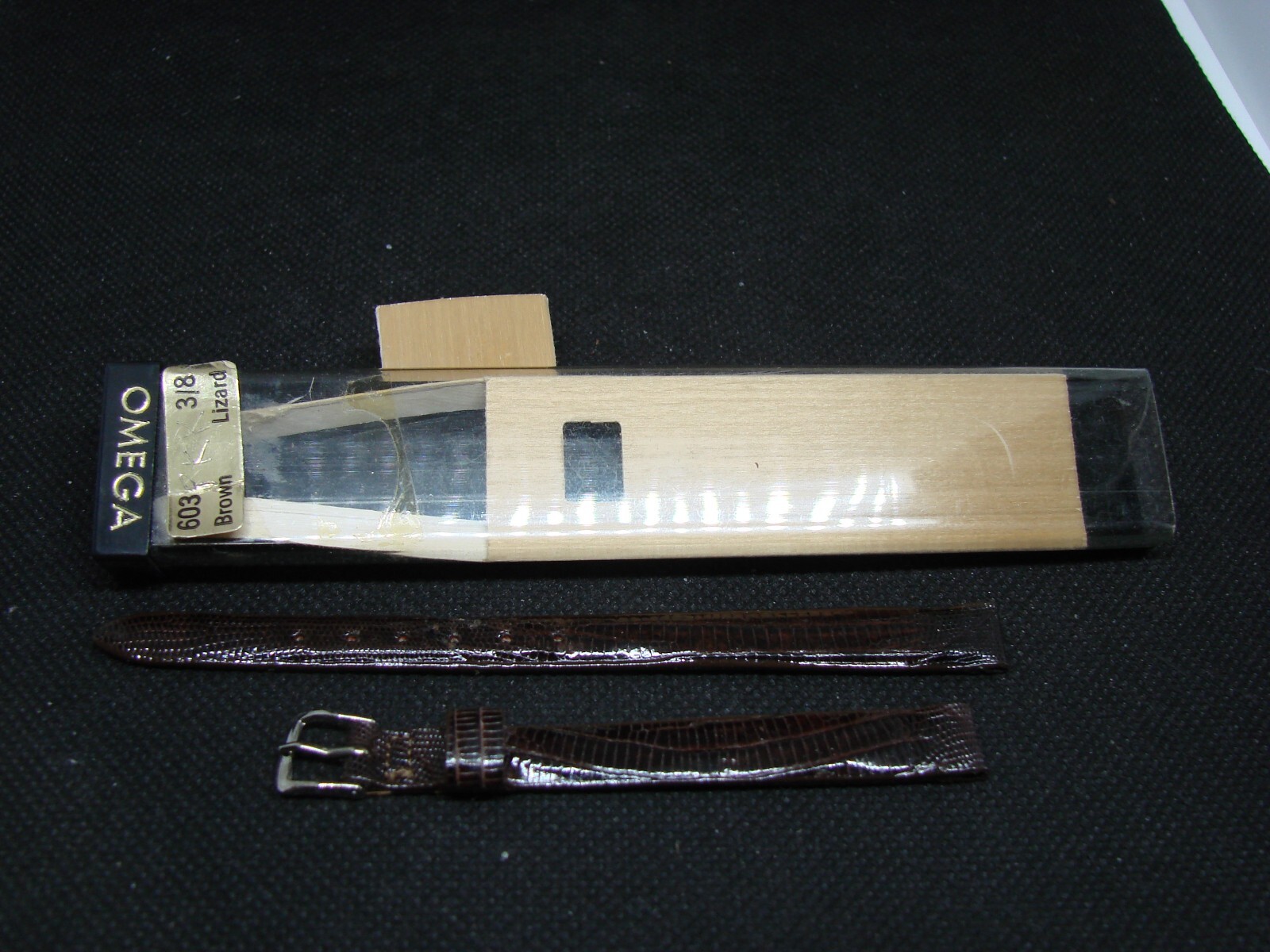 WRISTWATCH BAND LIZARD 3/8L OMEGA LADIES IN BOX !
