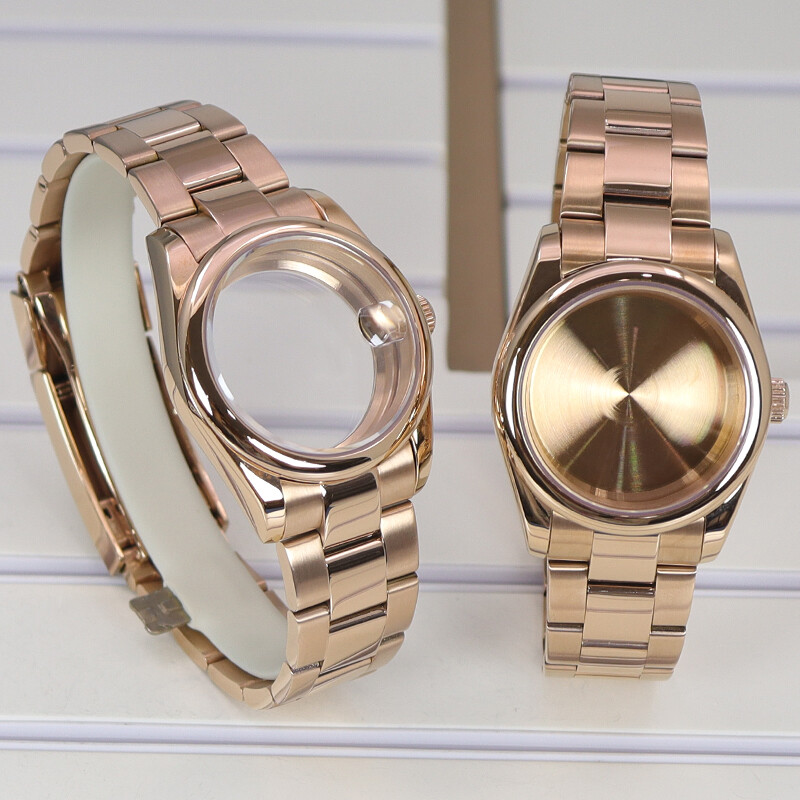 36mm/39mm Curved Bezel Watch Case Stainless Strap For SeikoNH35 NH36 Miyota8215