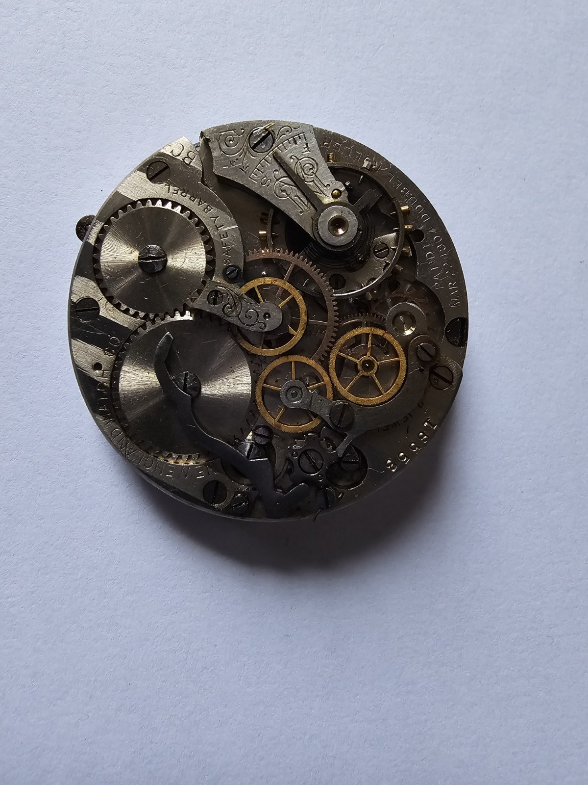 New England Co Cronograph Pocket Watch Movement For Parts Or Restored …