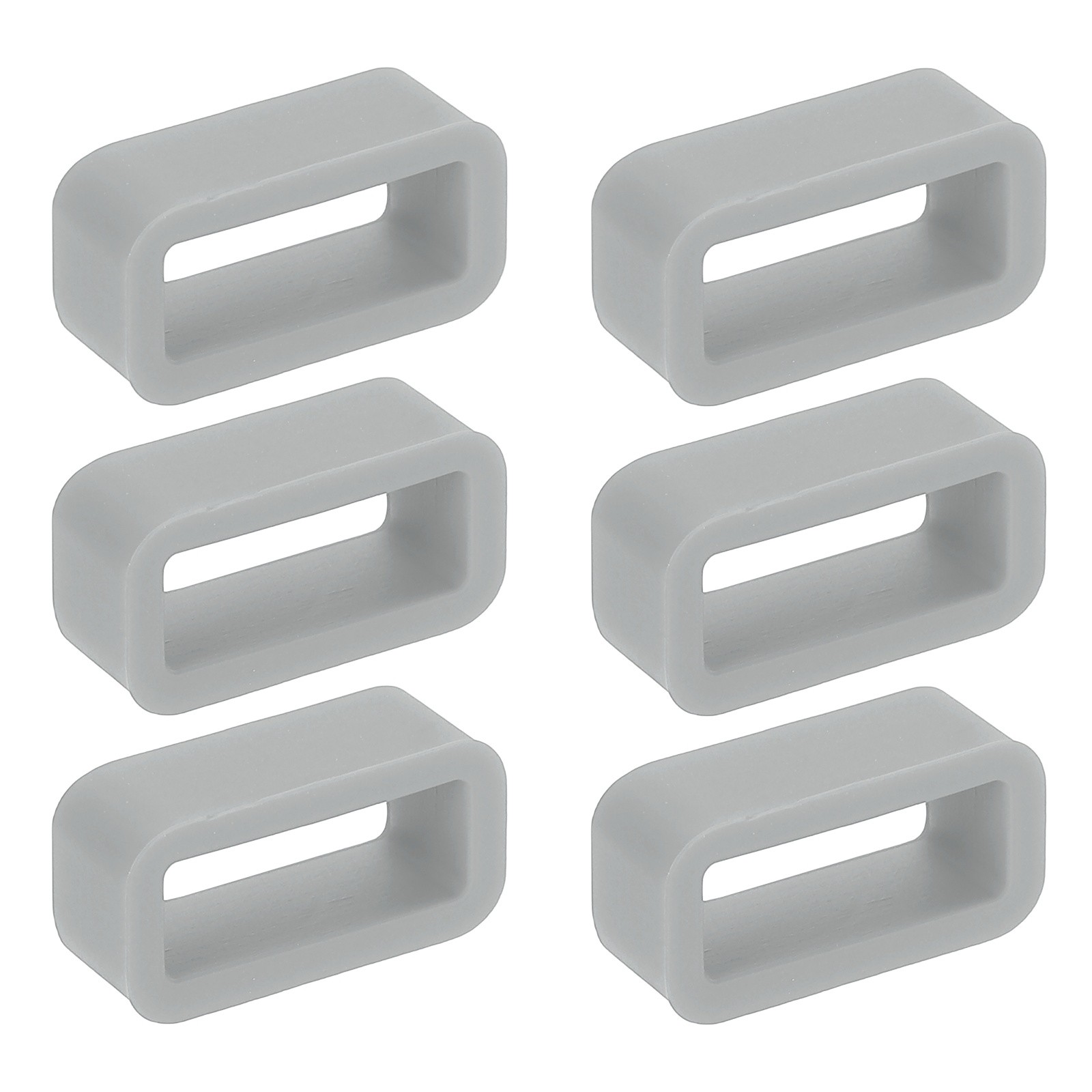 6pcs 12mm Silicone Watch Bands for Strap, Grey