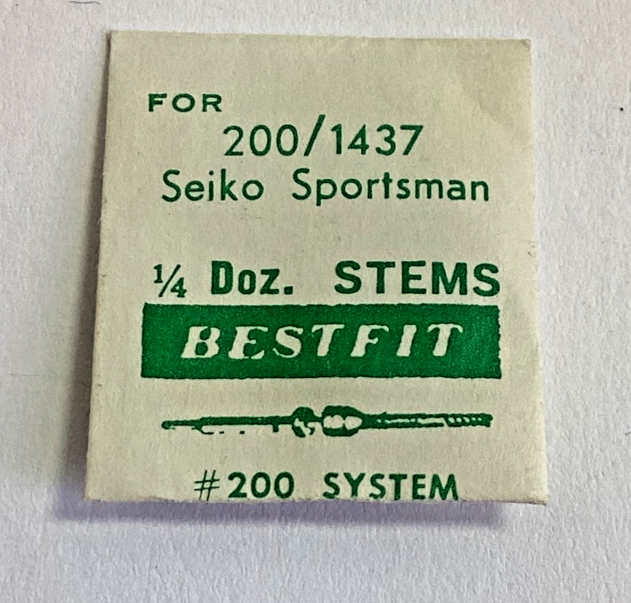 Seiko Sportsman Wristwatch Winding Stem Bestfit 200 / 1437 New Old Stock READ