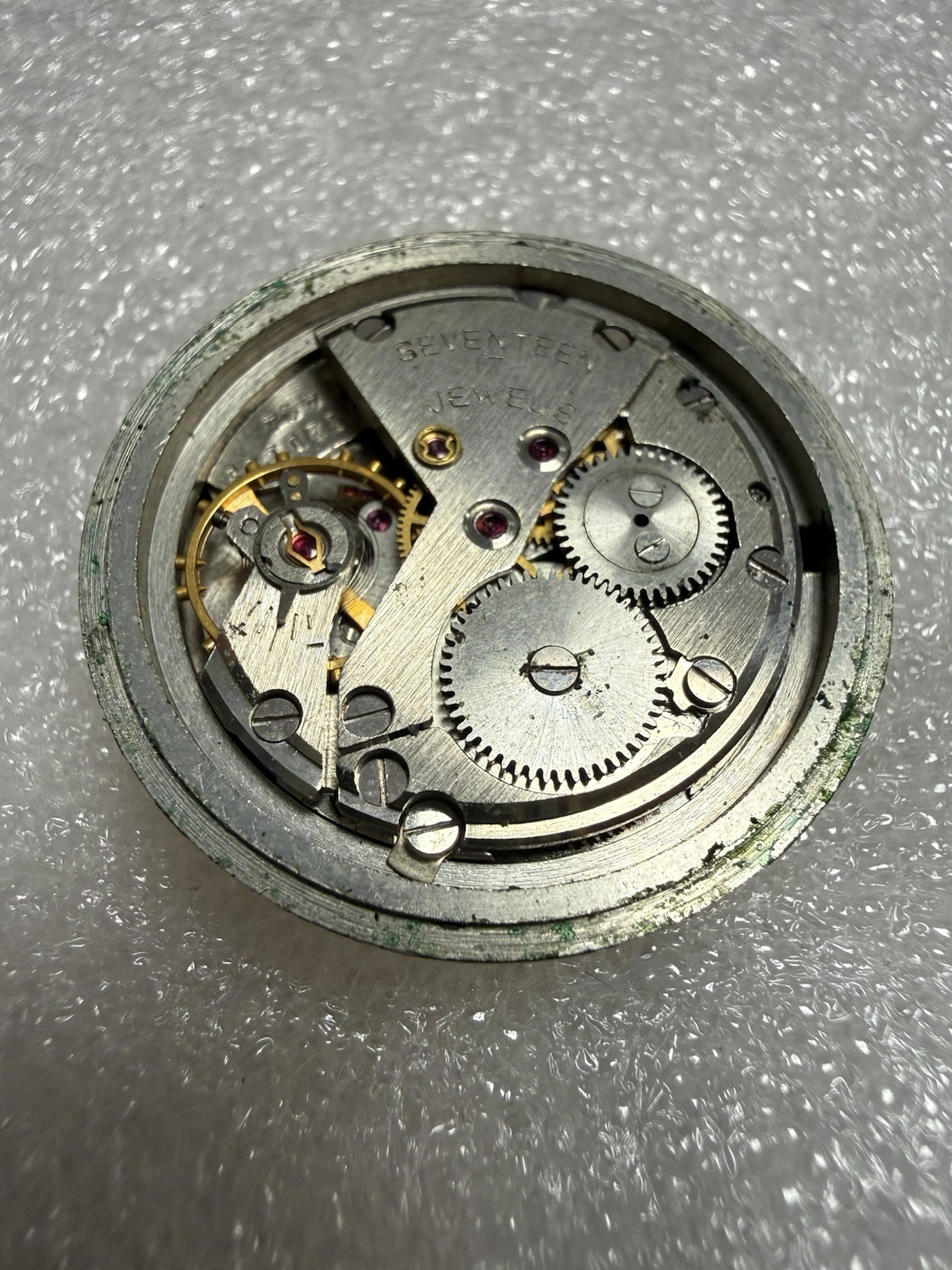 VINTAGE USSR Watch Movement POLJOT Cal. 2414 plus Dial. For Parts
