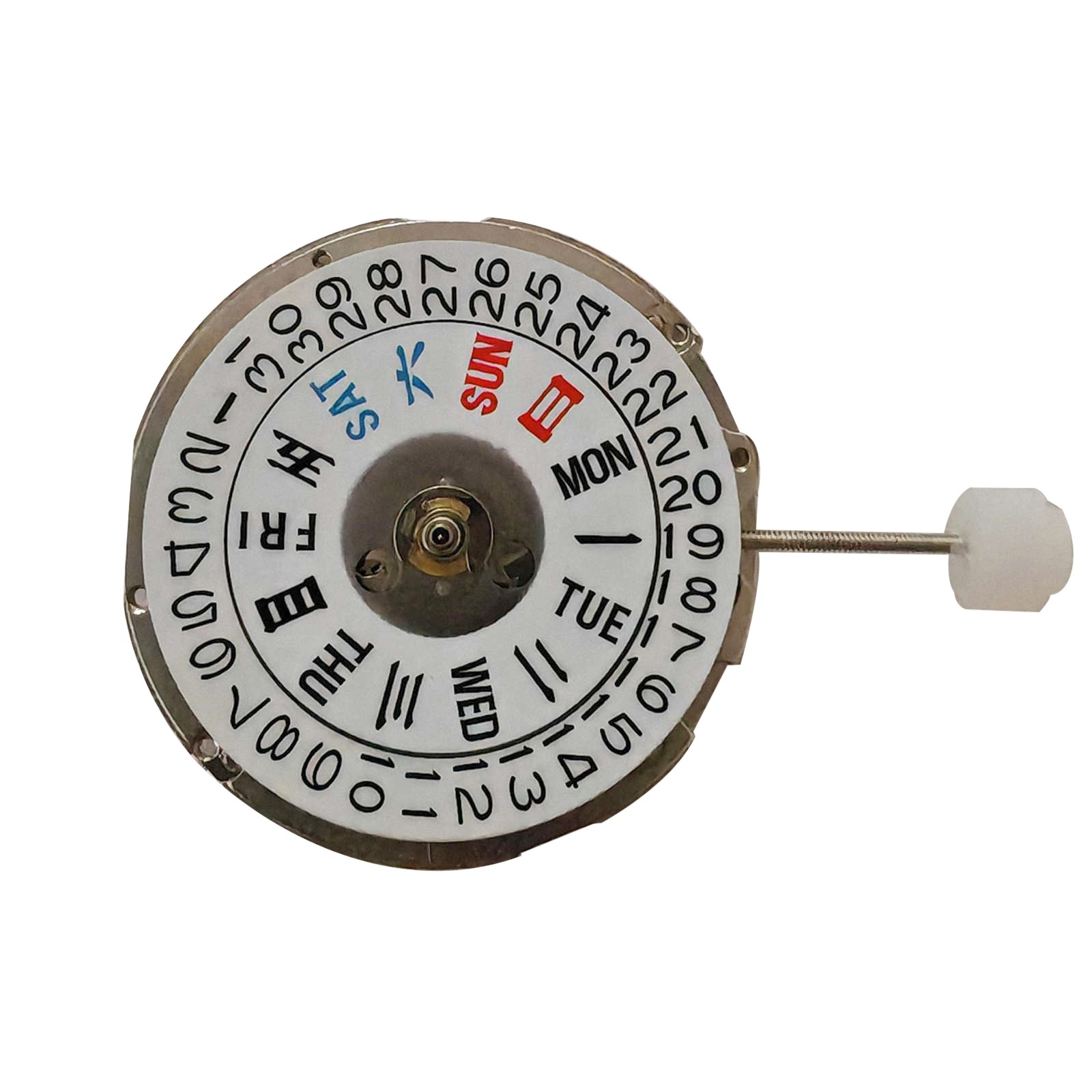 1PCS China Made Automatic Mechanical Watch Movement Day Date Crown at 3 For NH36