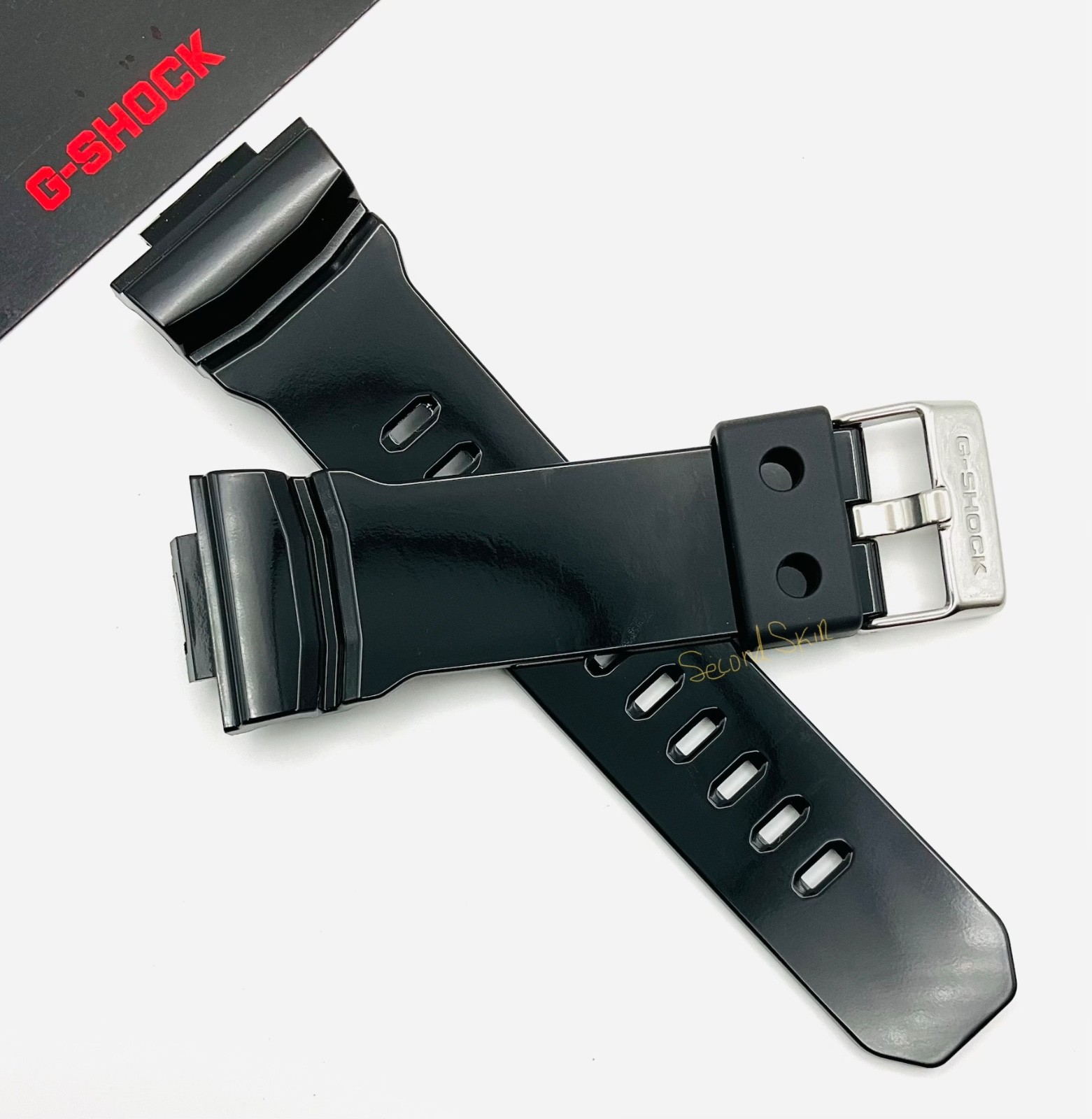 Genuine Casio G-Shock Black Watch Band Strap GA-150BW-1A GA-200BW GA-200RG +Pins
