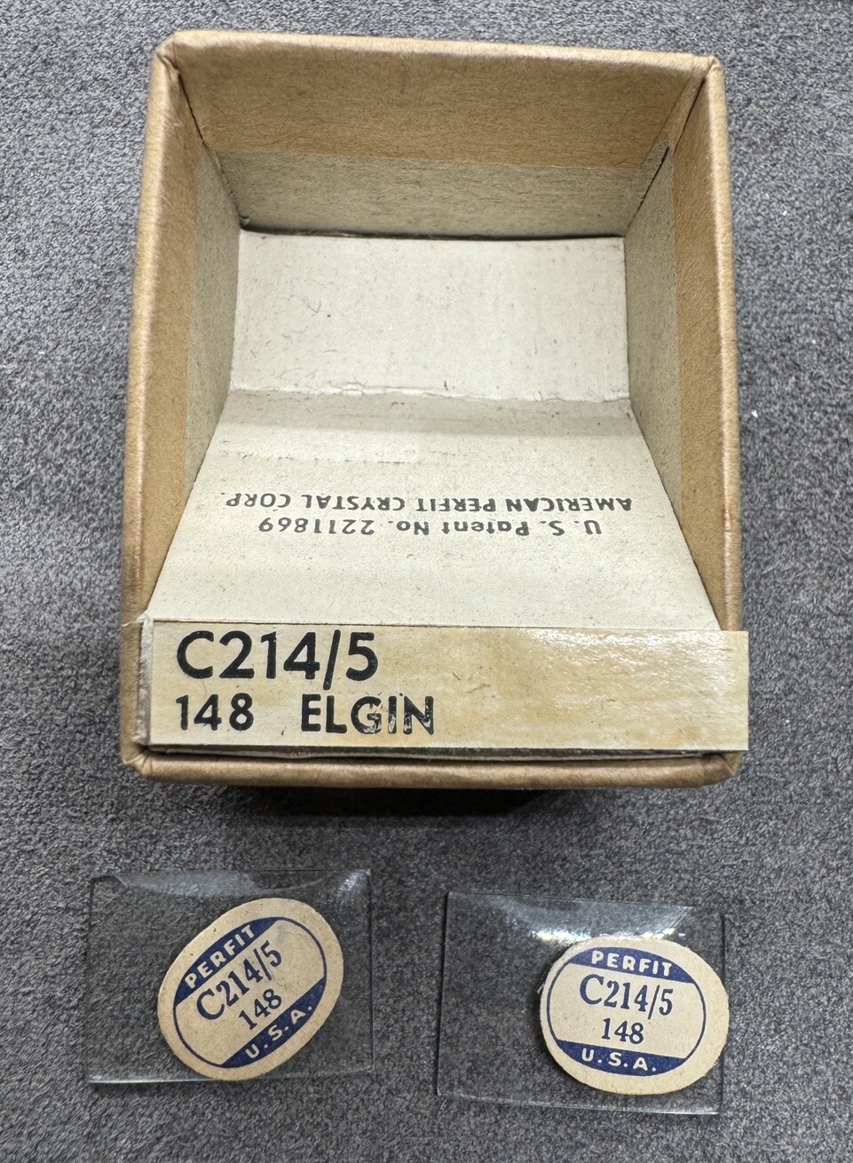 Vintage Elgin Watch Crystal Perfit I-214/5 21.4mm X 14.8mm -NOS
