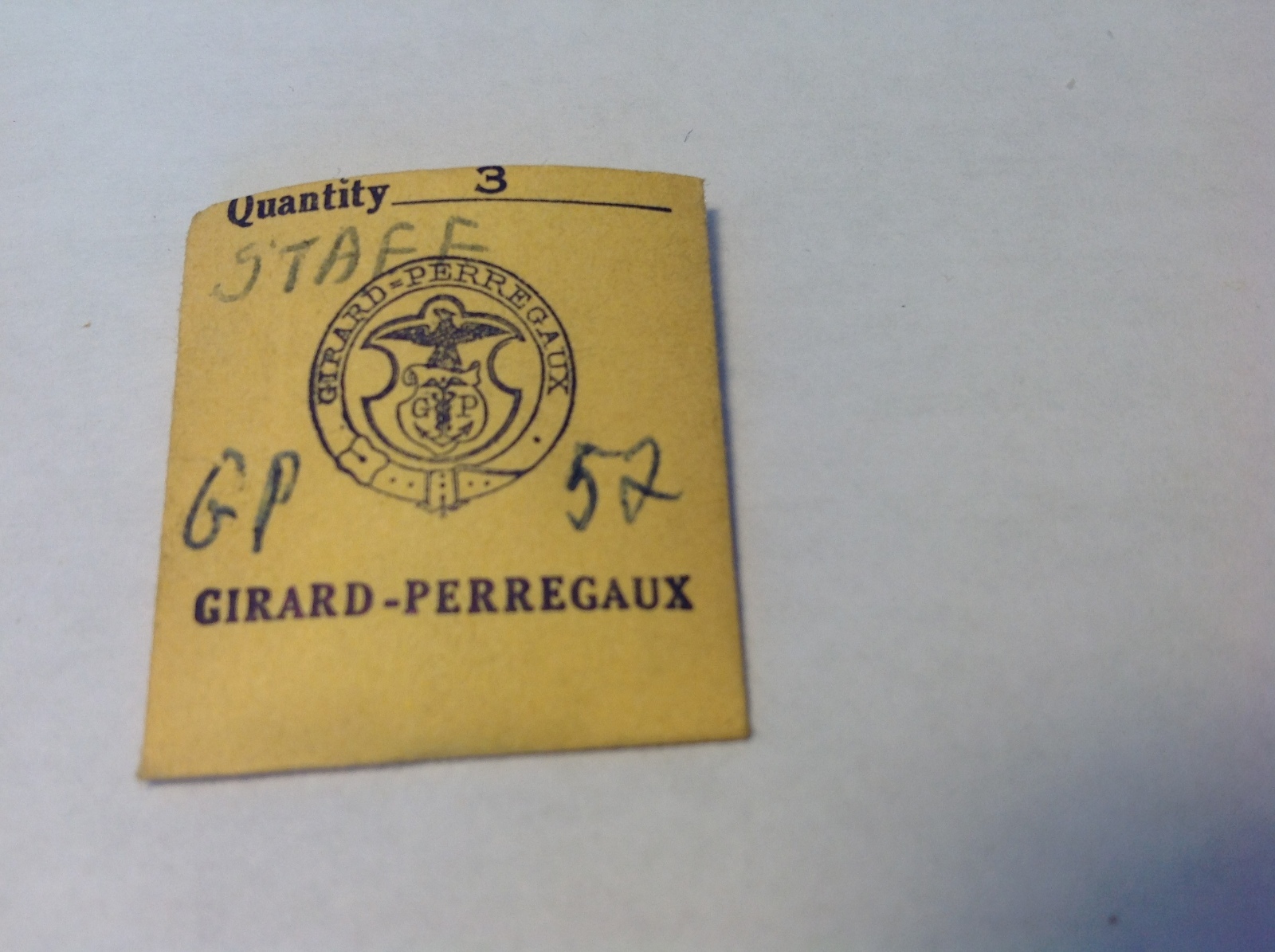 GIRARD PERREGAUX 52 BALANCE STAFF LOT OF 2