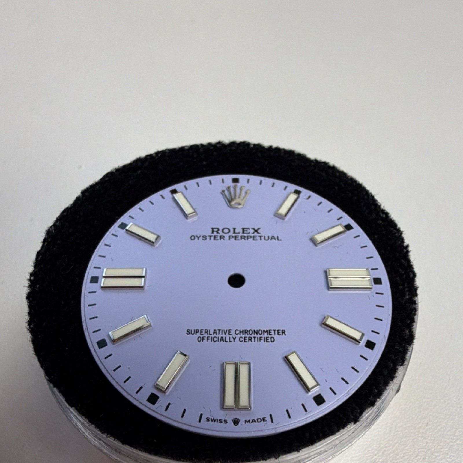 Rolex custom lavender dial for Oyster Perpetual model 124300