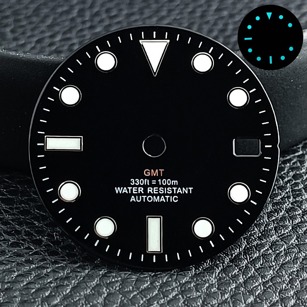 NH34 dial 28.5mm blue lume enamel dial for NH34/NH35 mechanical movement