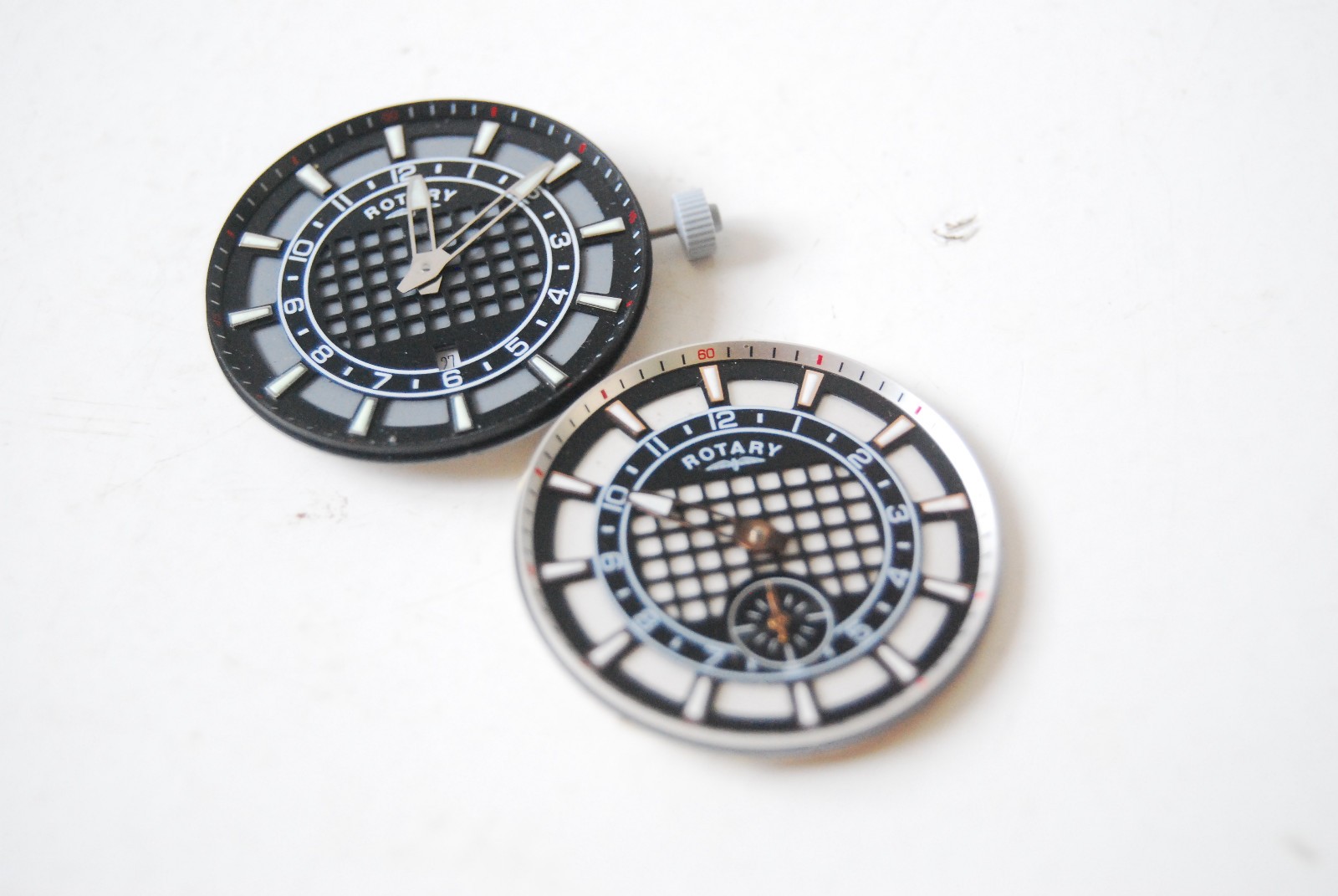 2 x ROTARY EVOLUTION STYLE DIALS WITH RONDA 785 MOVEMENT – UNTESTED