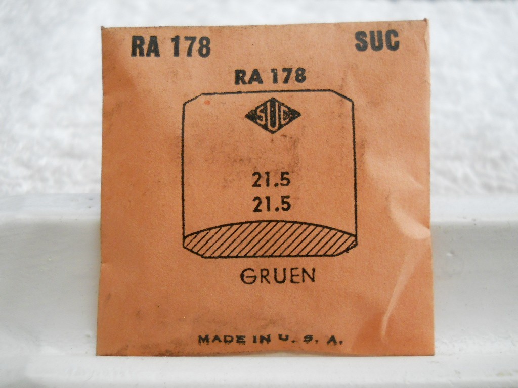 SUC RA178 Watch Crystal For Gruen 415/838 – 21.5 x 21.5 mm Replacement / Repair