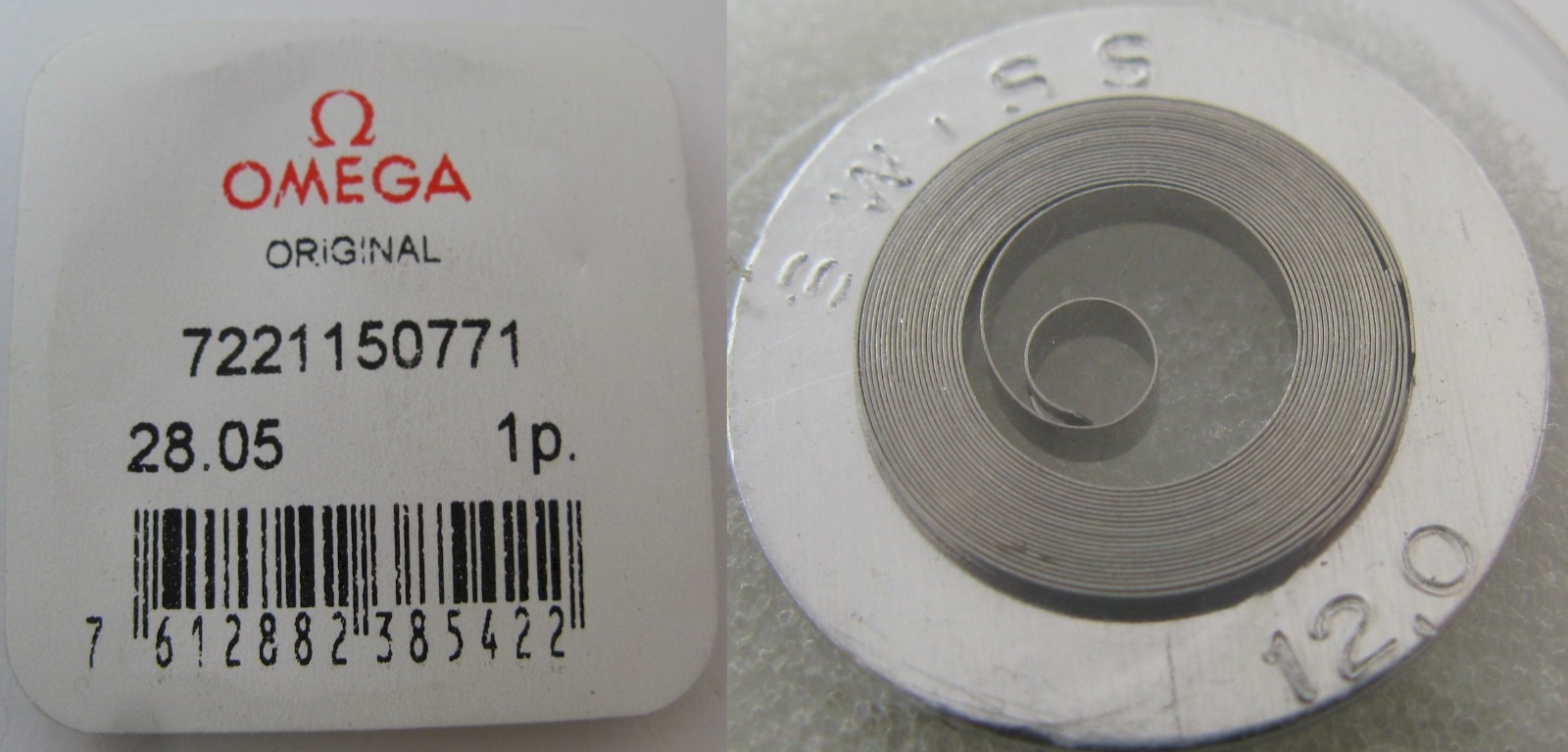 Omega 1150 watch part: 771 mainspring for automatic movement
