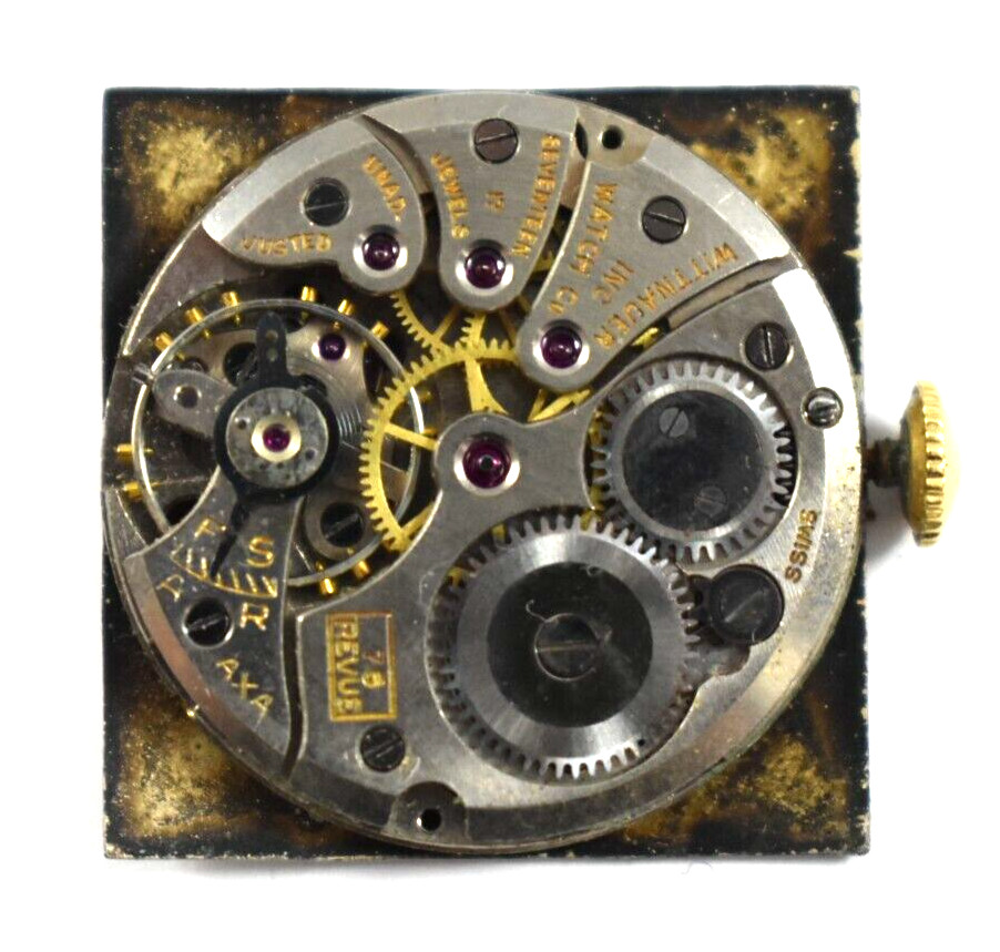 Vintage Wittnauer Manual Wind 17J Revue 76 Wrist Watch Movement lot.rh
