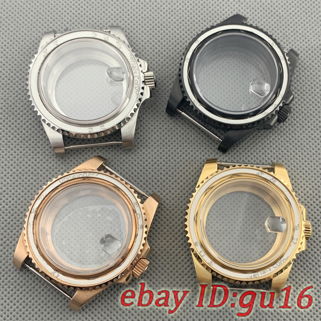 40mm Sapphire glass PVD Watch Case Fit NH35 NH36 ETA 2824 2836 Miyota 8215 821A