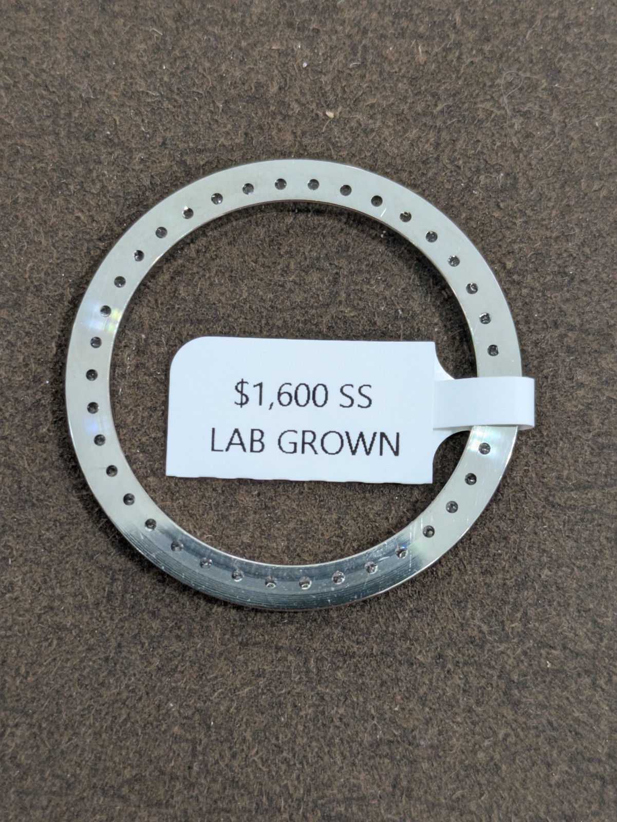 LAB GROWN Mens Steel Diamond Bezel For Rolex 36mm 3.00 Cts LAB GROWN DIAMONDS