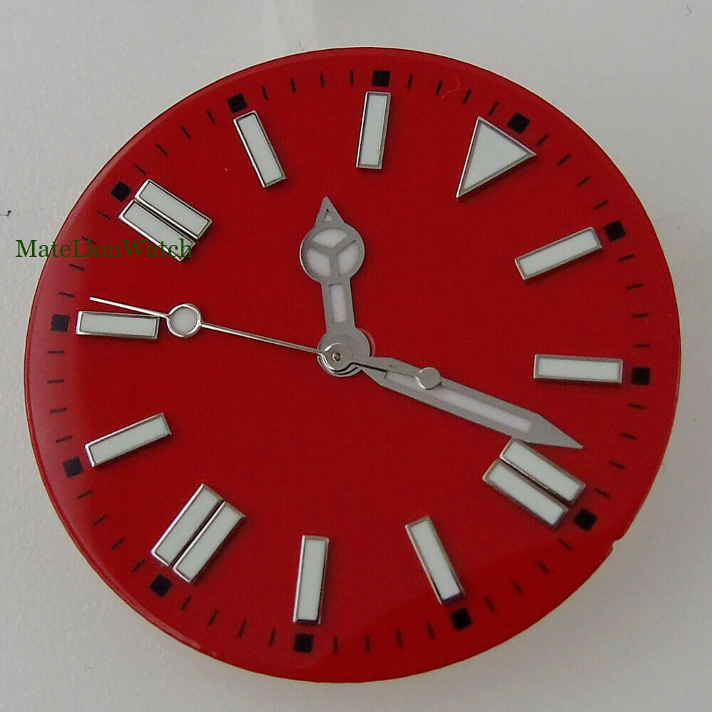31mm/28.5mm For NH35 Miyota8215 821A ETA 2824 DG2813 Watch Dial +Hands Blue Lume