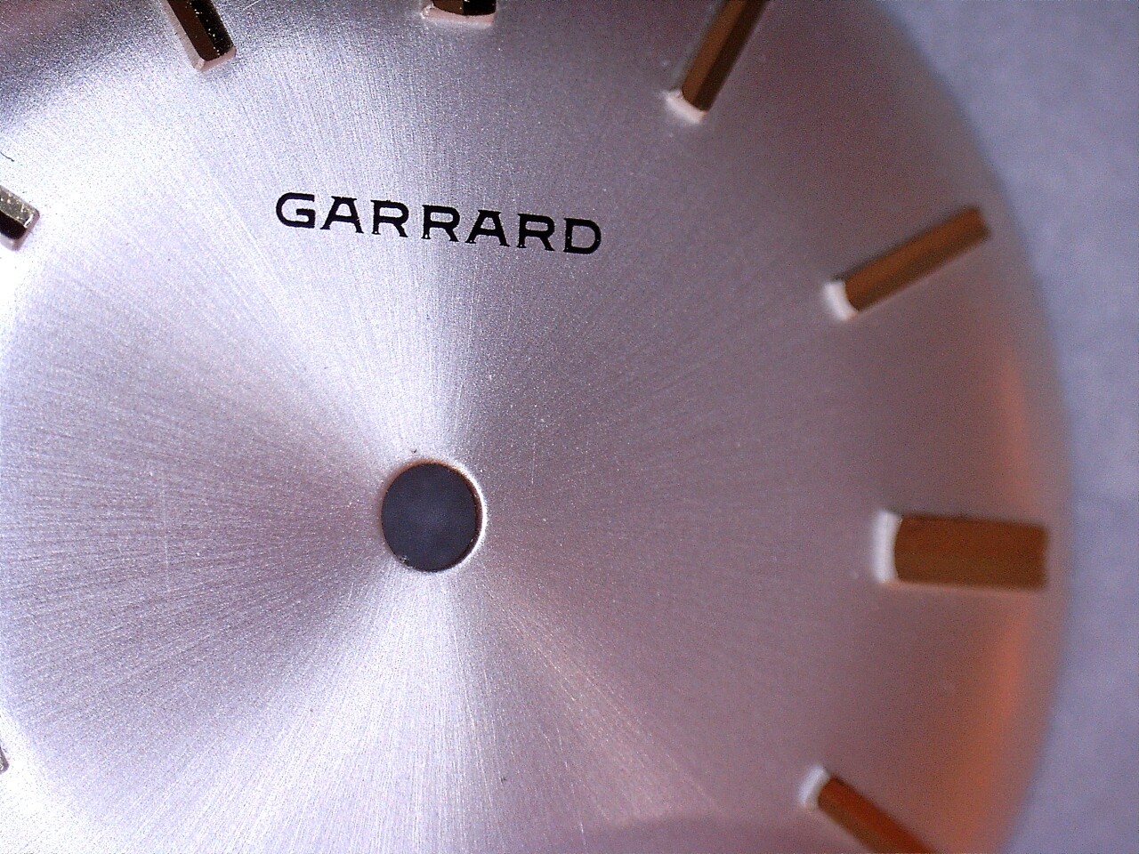 GARRARD eta 2750 silver with raised gold battons Watch Dial. 28.3mm diametre