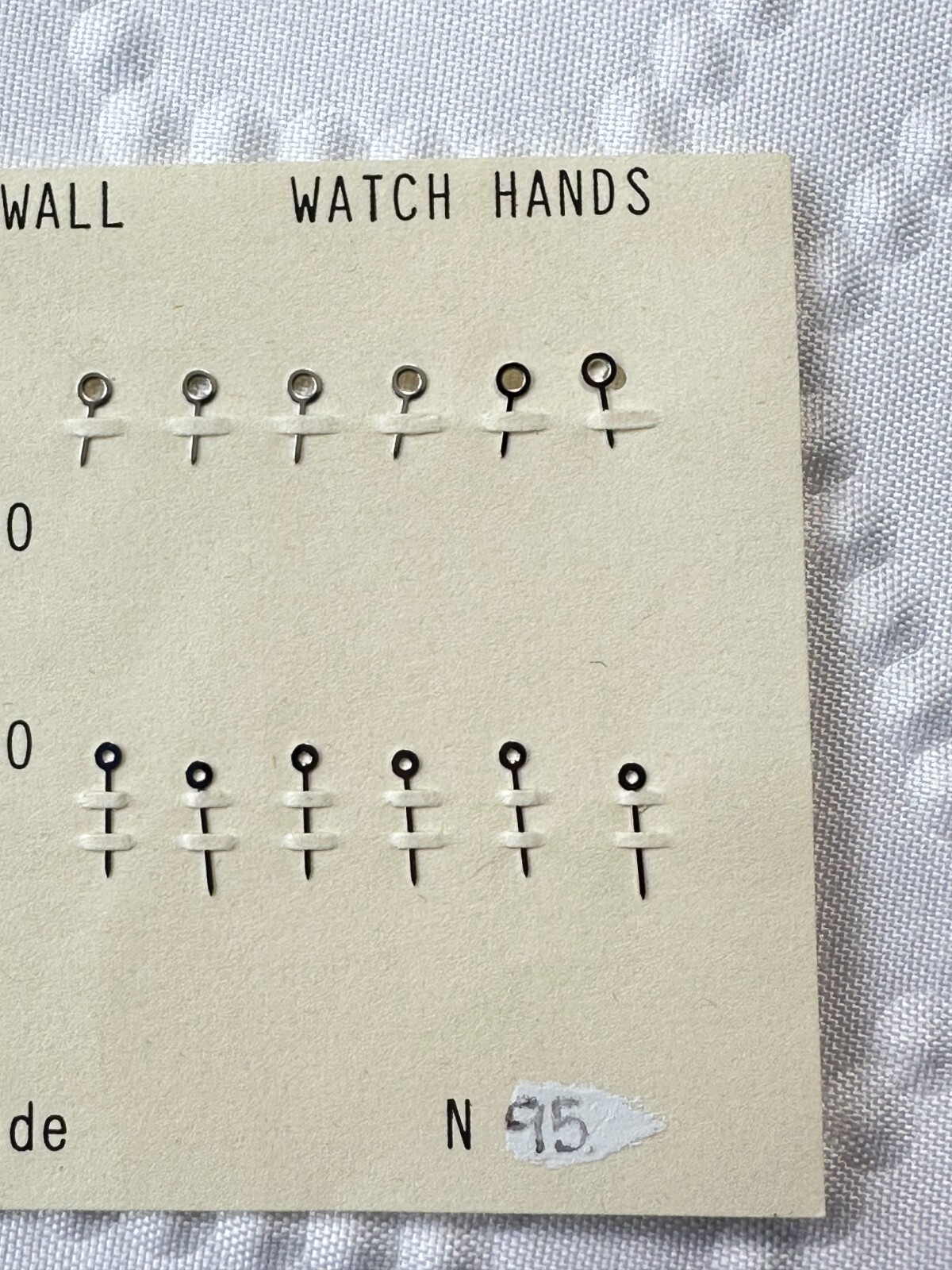 Newall Silver Stick Watch Hands MODELS IN DESCRIPTION LOT AS SHOWN 20-52