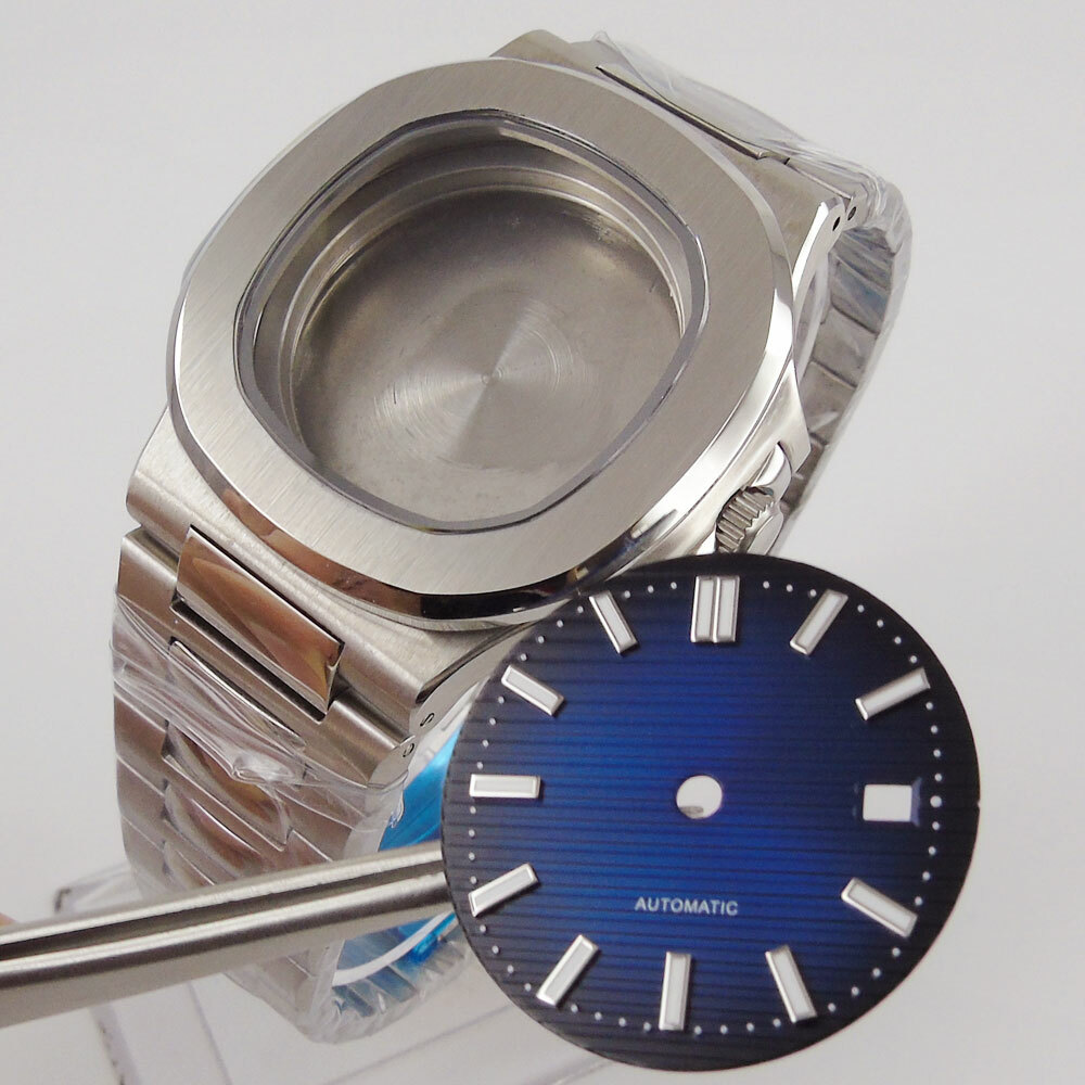 39mm Sapphire Watch Case+Band+Dial For Miyota8215 821A 8205 Minghzu/DG 2813 3804