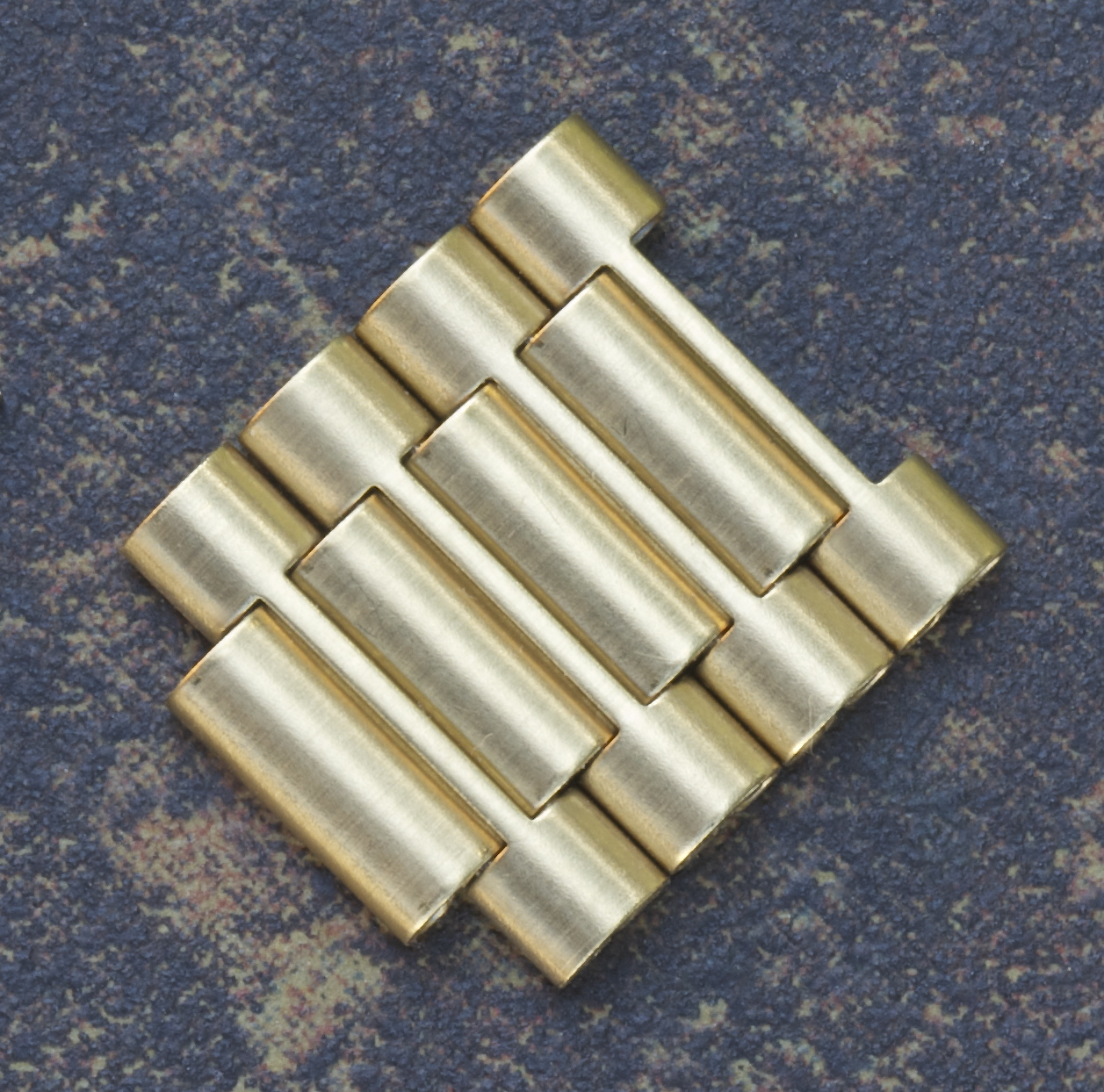 Matte satin finish gold oyster NSA bracelet links for vintage watch band Swiss