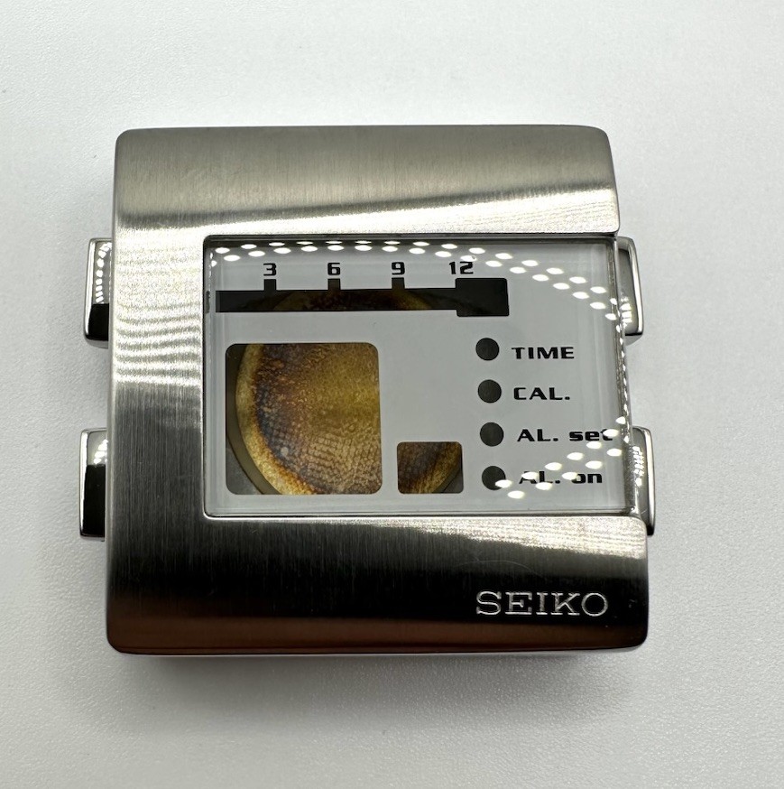 NOS Vintage Seiko Digital Quartz W524-4A00 Stainless Steel Complete Case Part