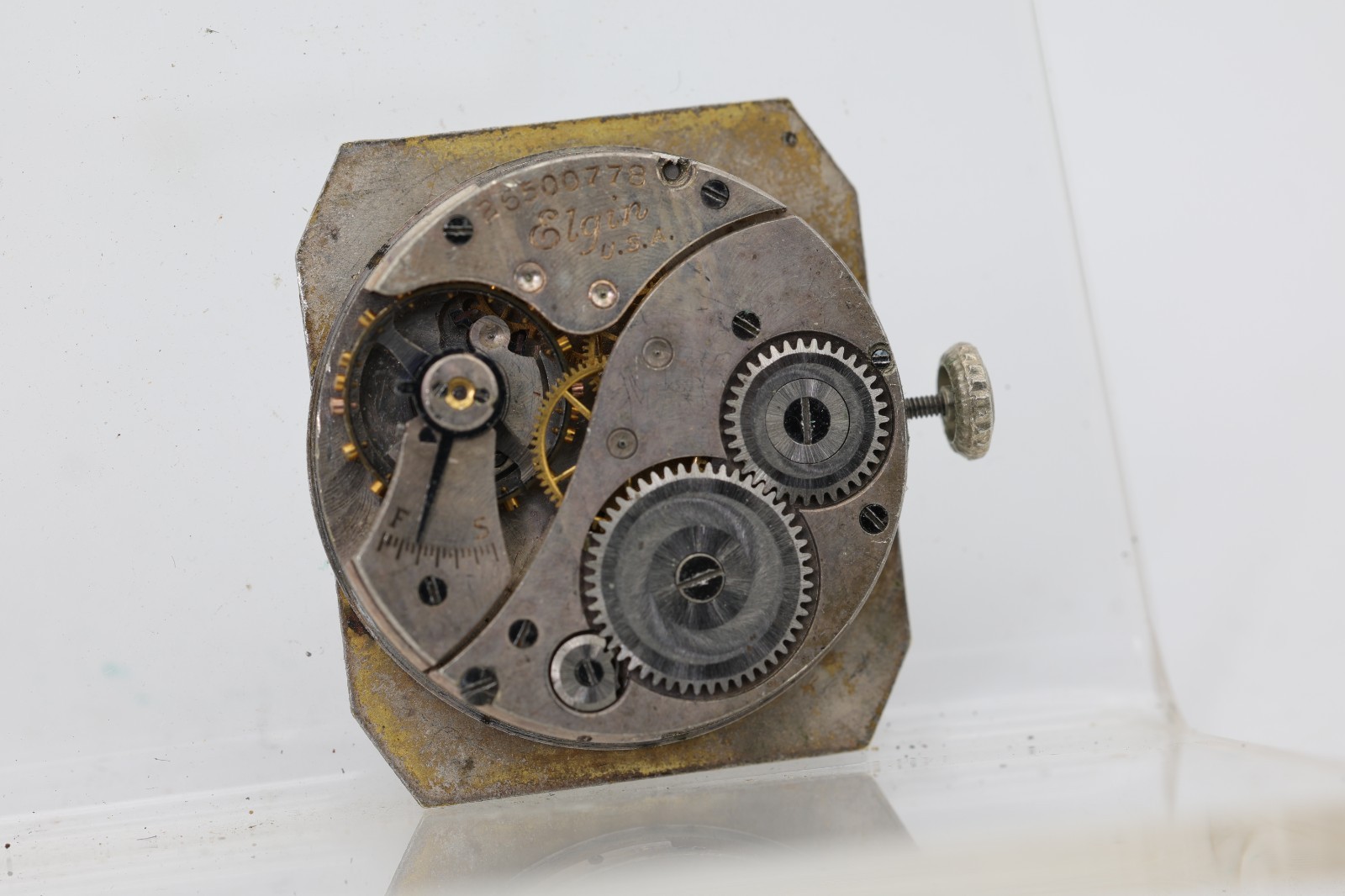 ELGIN TRENCH GRADE 430, 6/0s, 7j 26500778 WRIST WATCH MOVEMENT (GE)