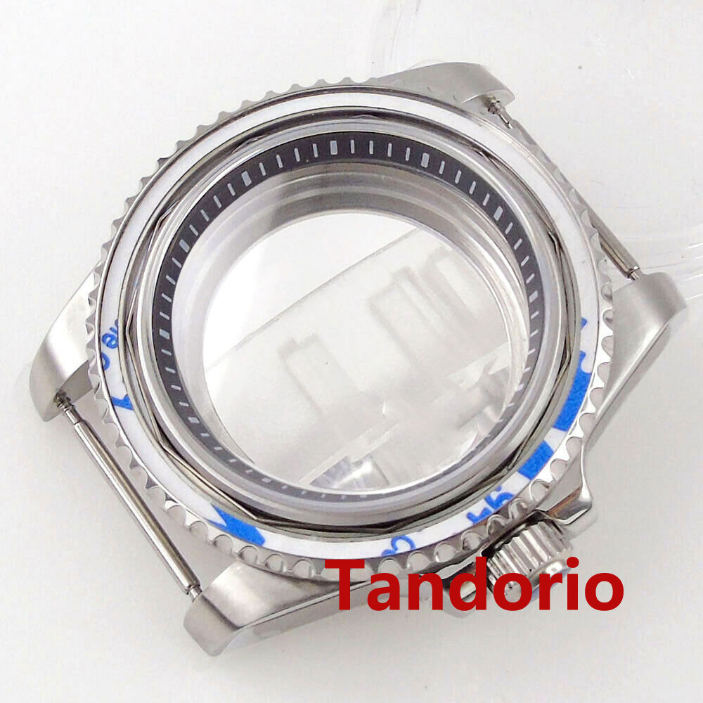 20ATM Sapphire Glass 40mm Watch Case 120 Clicks Fit NH34 NH35 NH36 Ceramic Bezel