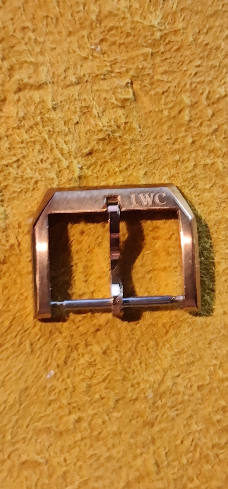 AUTHENTIC IWC 18MM TANG BUCKLE SWISS ACIER INOX ROSE GOLD