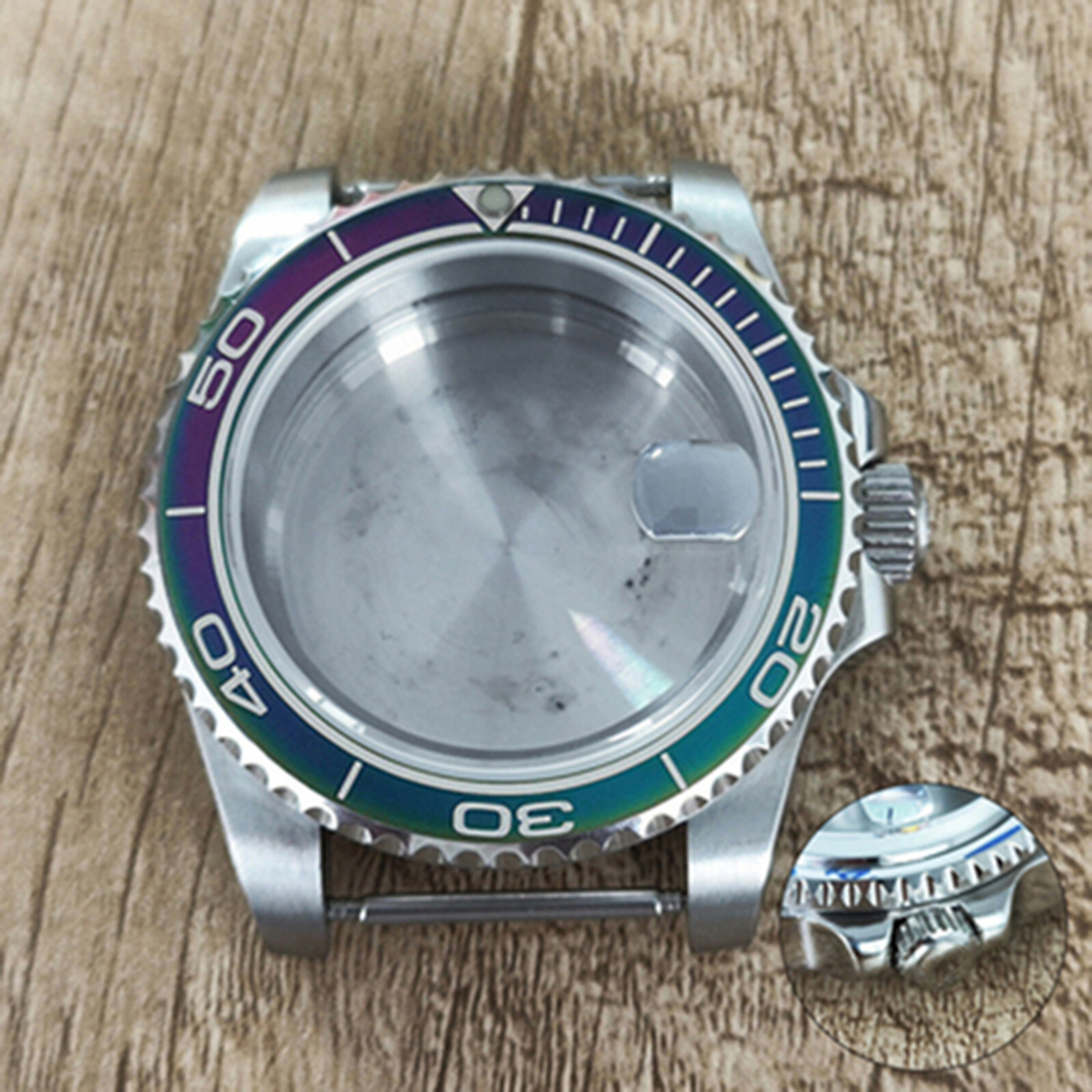 40mm Stainless Steel Watch Case Sapphire Glass Case for NH35 Mechanical Movement