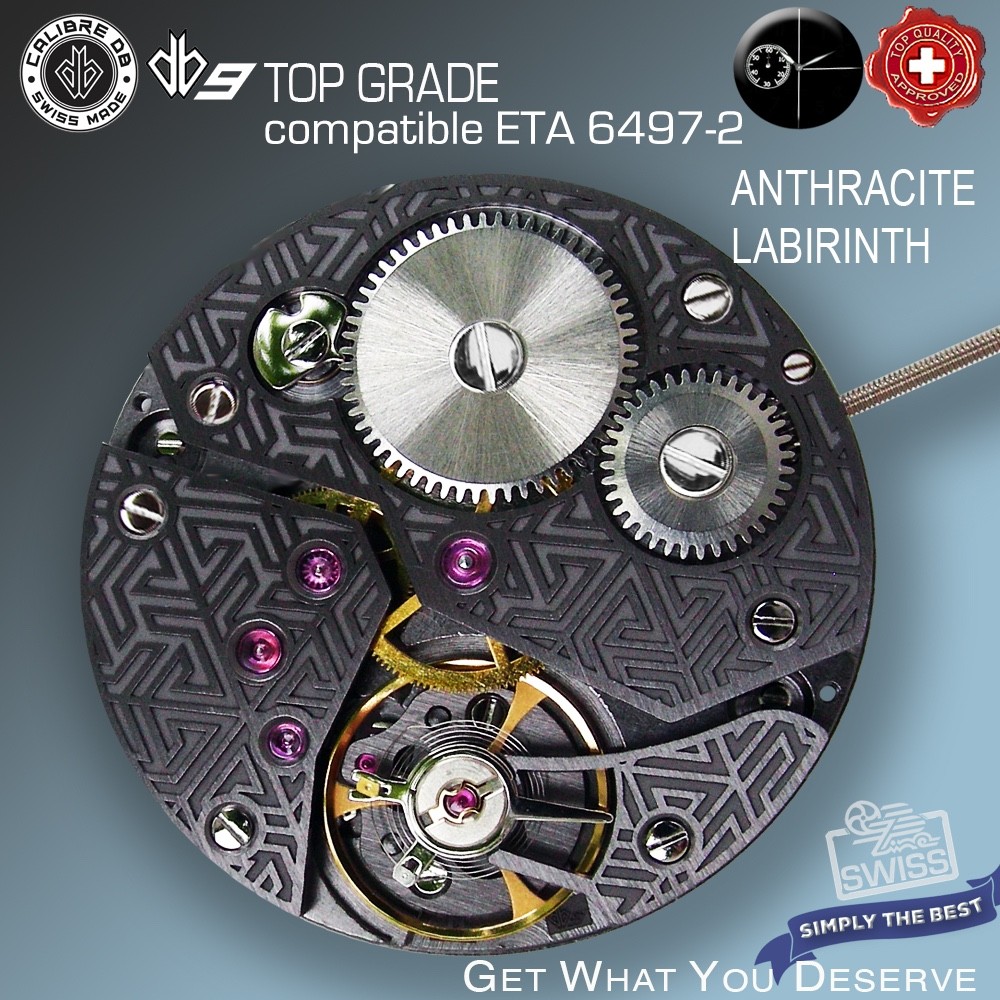 MOVEMENT CAL DB9 LABIRINTH ANTHRACITE, TOP GRADE – SWISS MADE – comp. ETA 6497