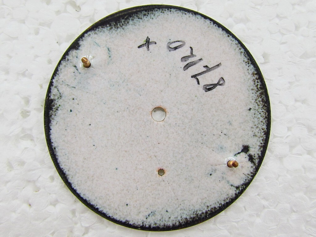 Omega Antique Swiss Original Enamel Dial Watch-face 44,2 mm for Pocket Watch