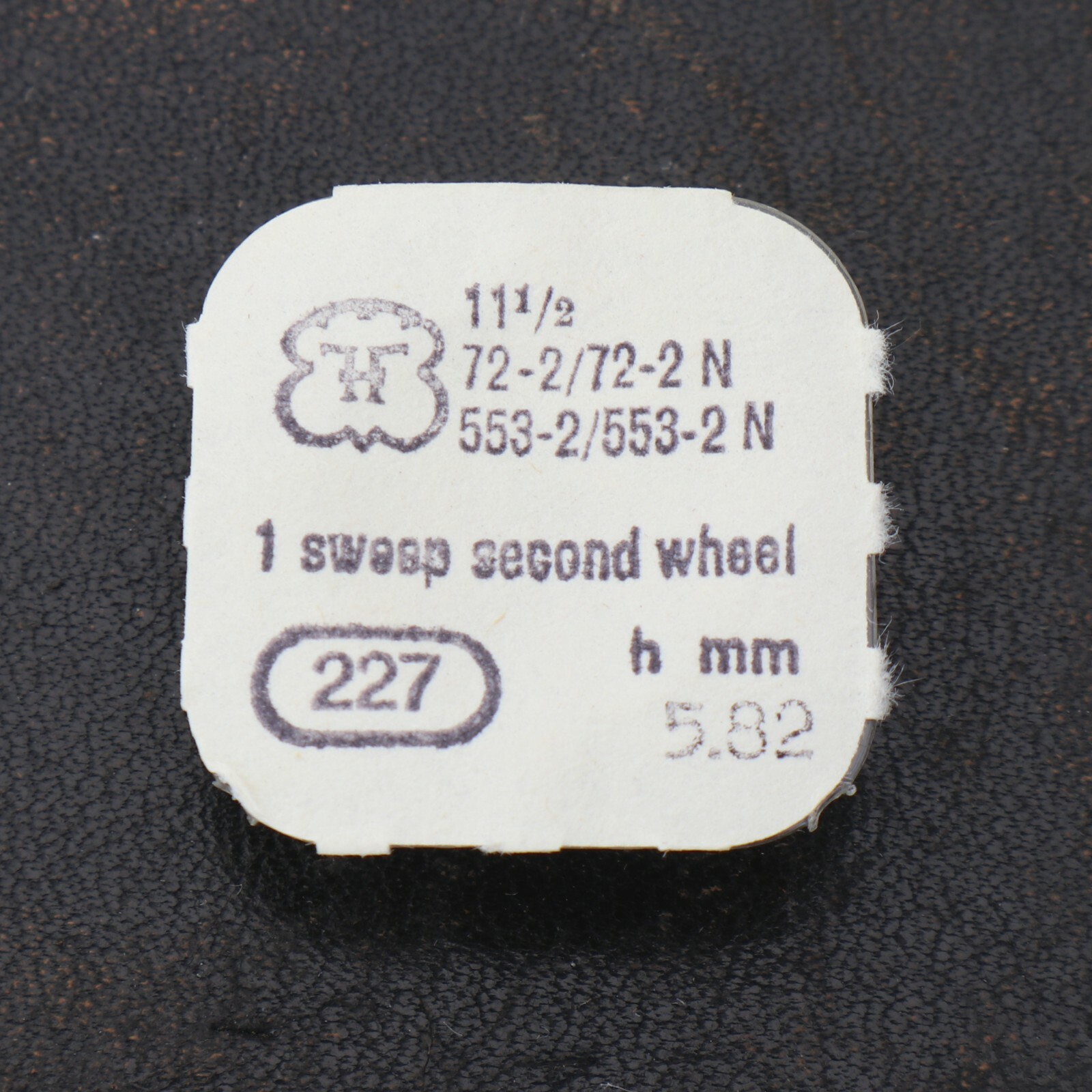 NOS Original FF 55-2 Watch Part #227 Sweep Second Wheel New Old Stock (C15D22)