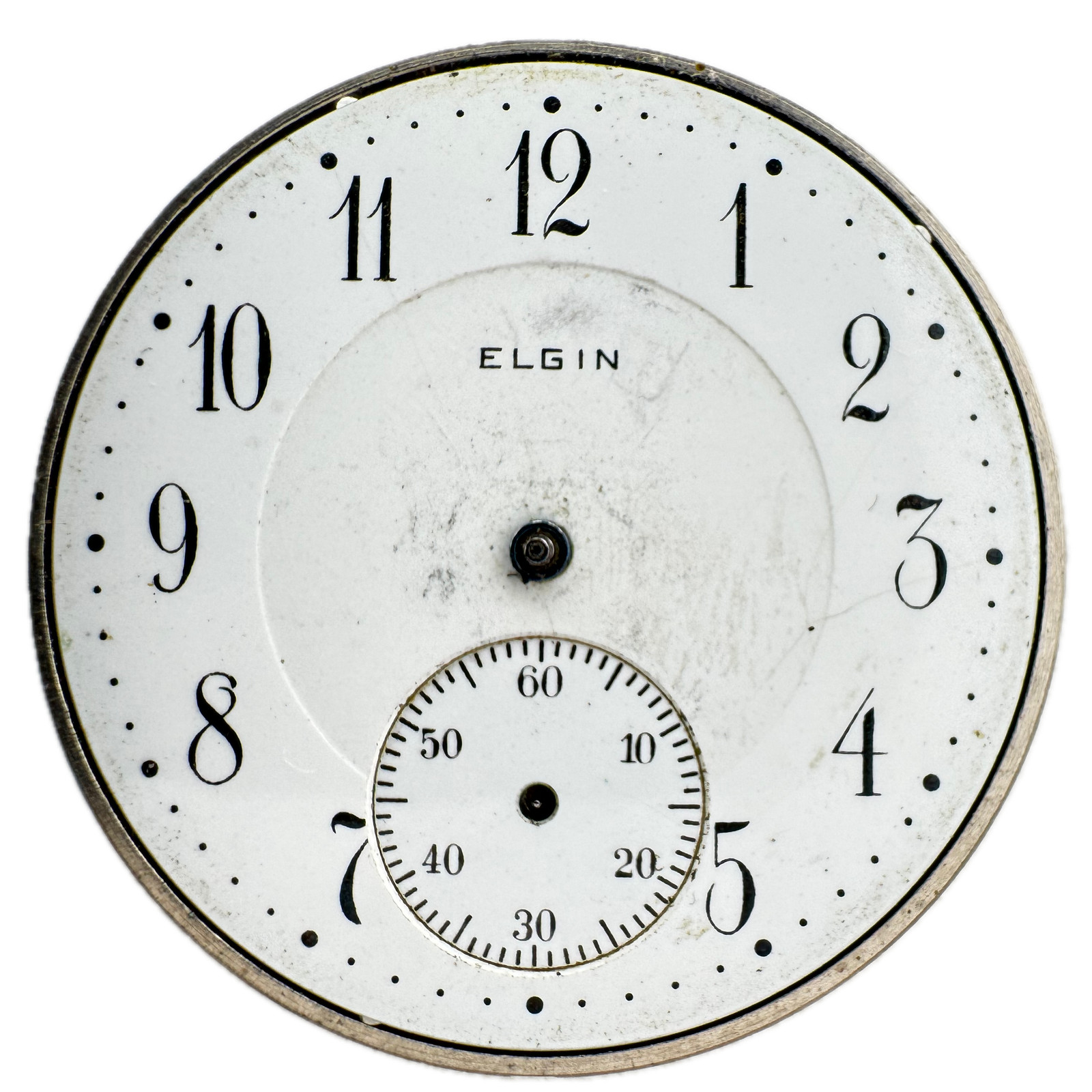 Antique 12s 1917 Elgin Double Sunk Dial Engraved Pocket Watch Movement 345 USA
