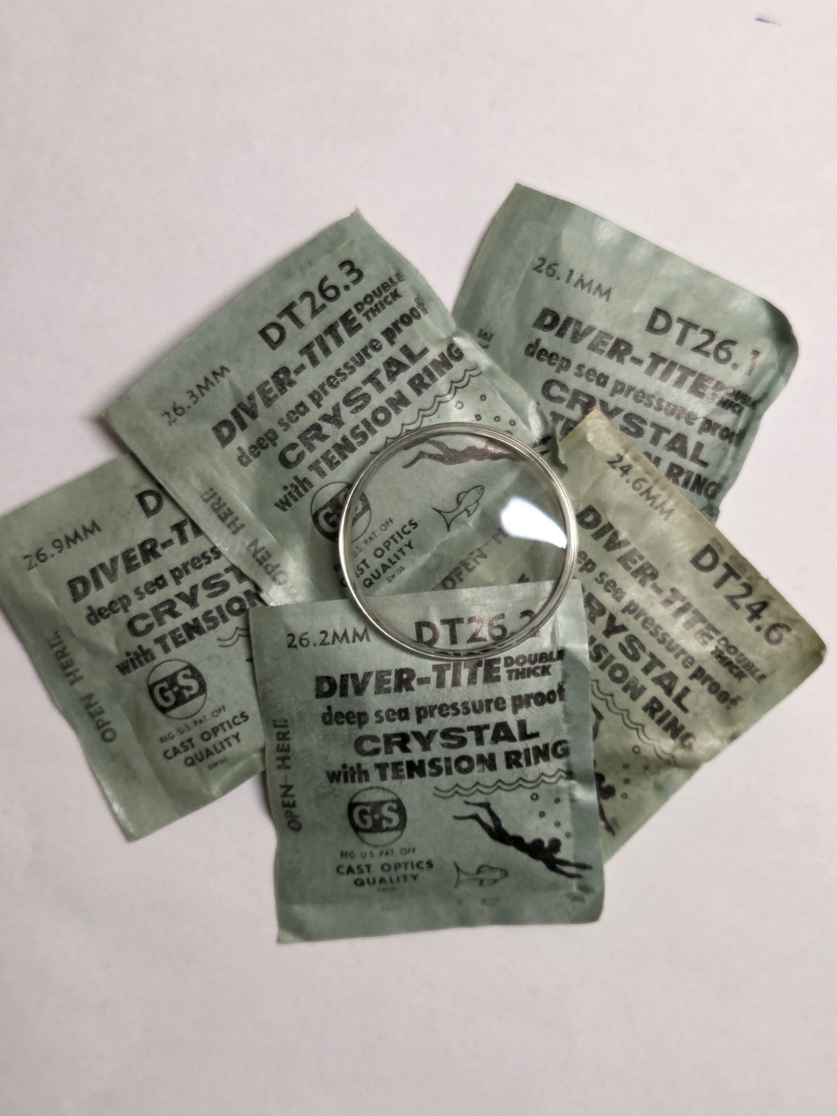 GS Diver-Tite Watch Crystal – 24.6mm To 29.2mm – You Pick