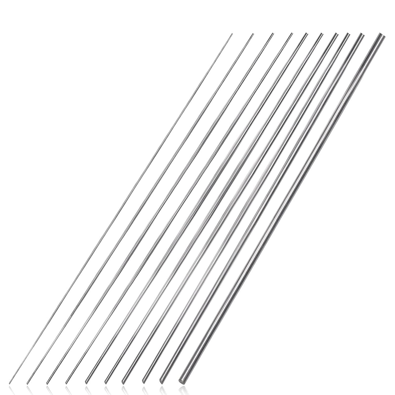 156Pcs 40Cm Lengh Straight Stainless Steel Spring Wire Assortment Kit, 13