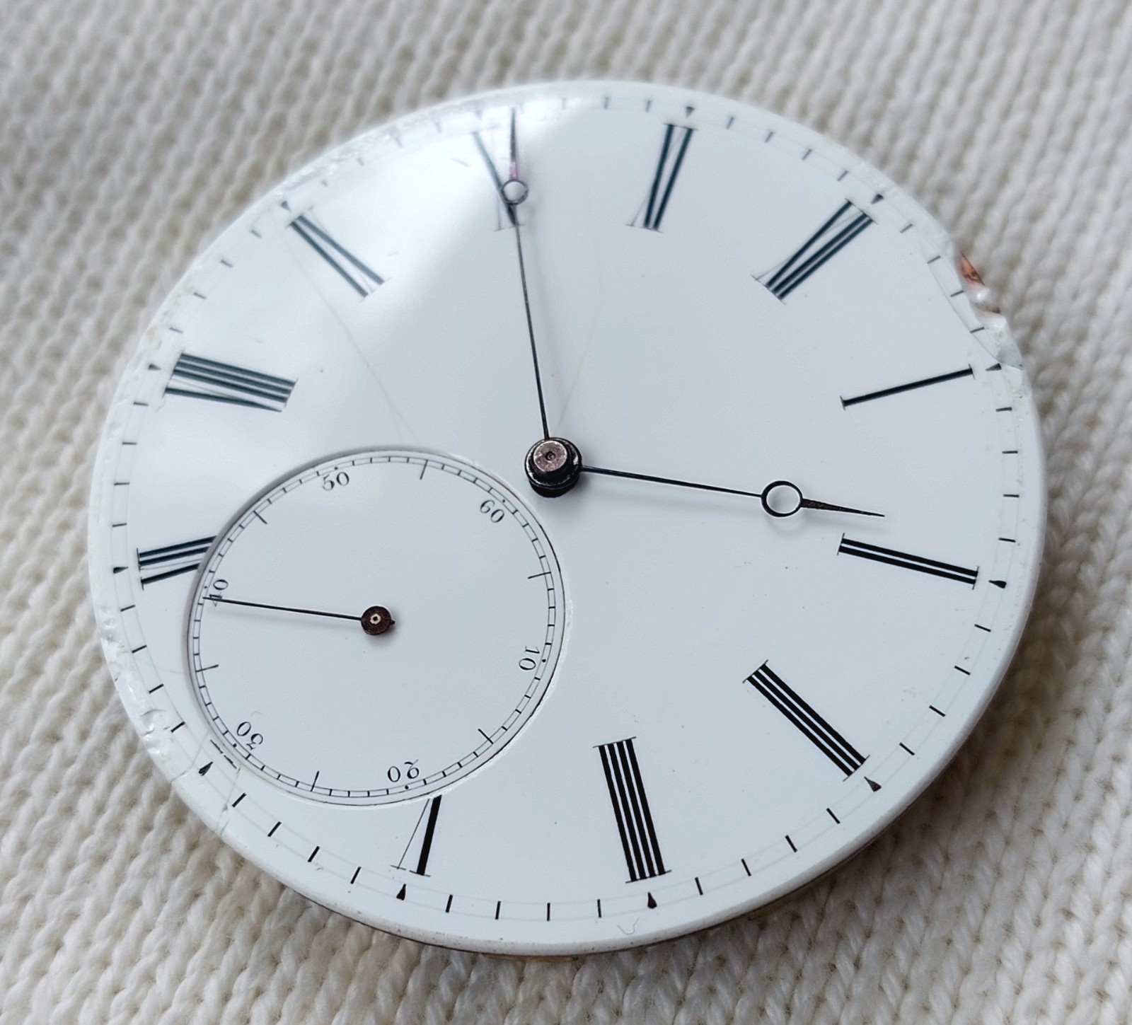 Pocket chronometer movement key winding 1890